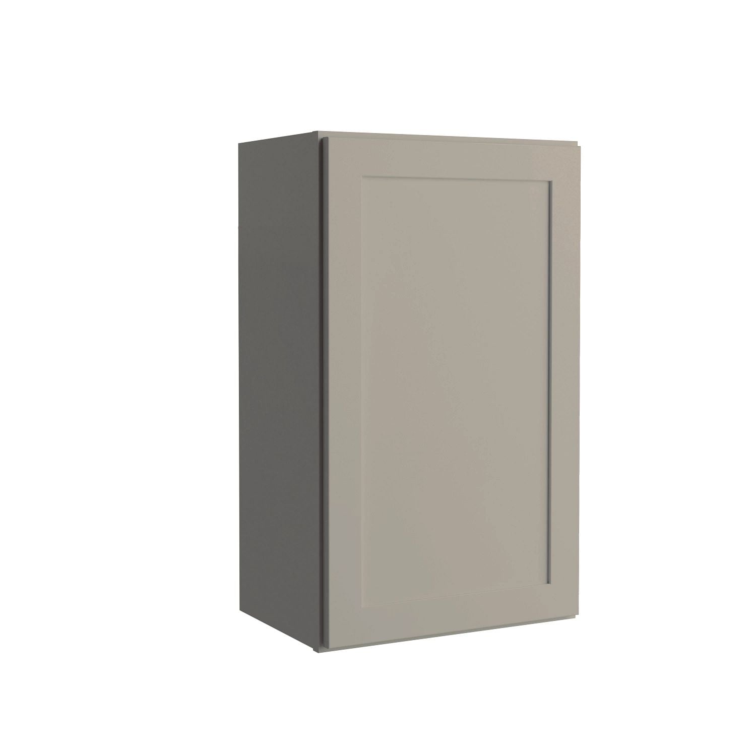 Project Source W1830RG Burlington 18-in W x 30-in H x 12-in D Gray Wall Fully assembled Cabinet (Recessed Panel Shaker)