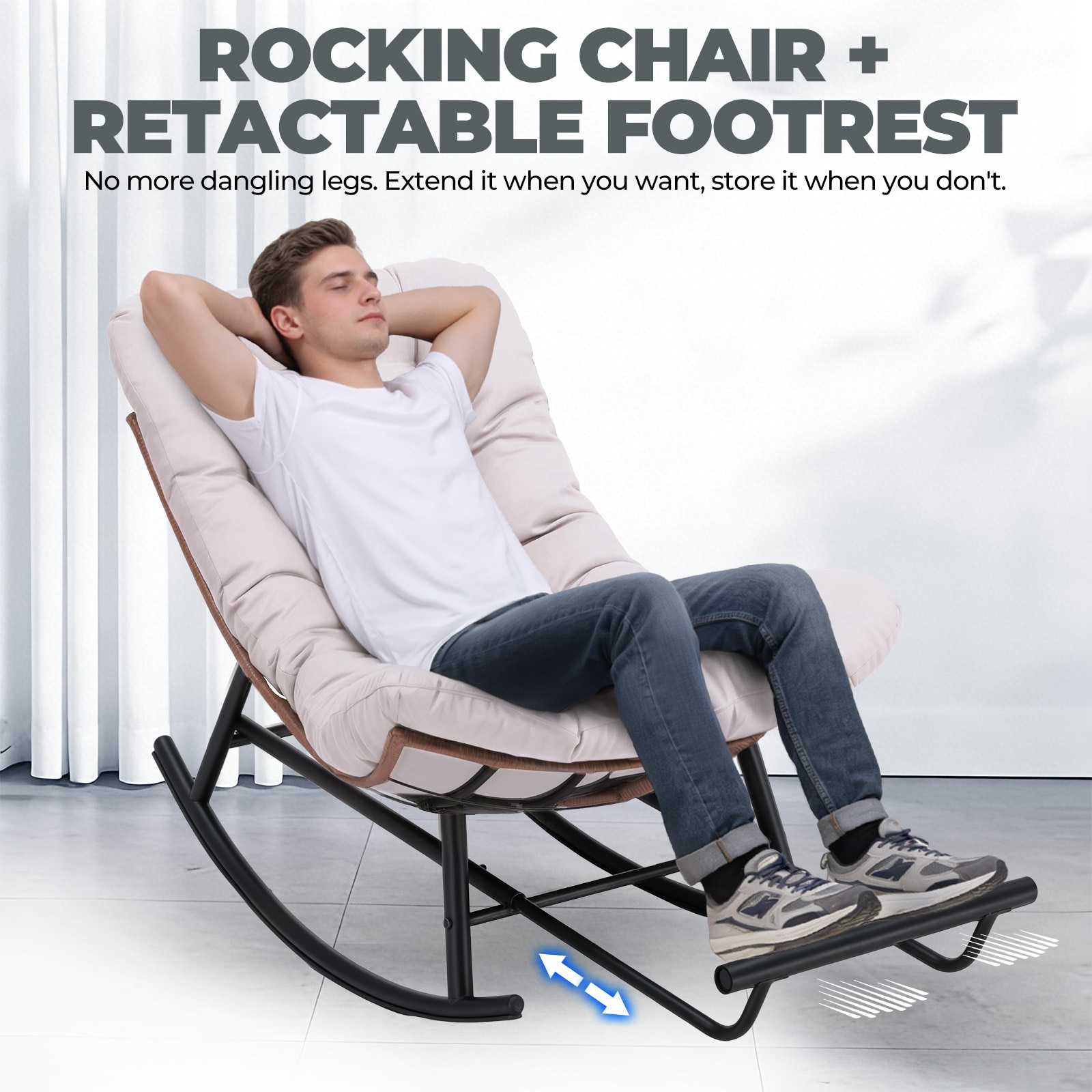 GTPLAYER LOWE'S-OT-CH03-BE Patio-Chairs - View #6