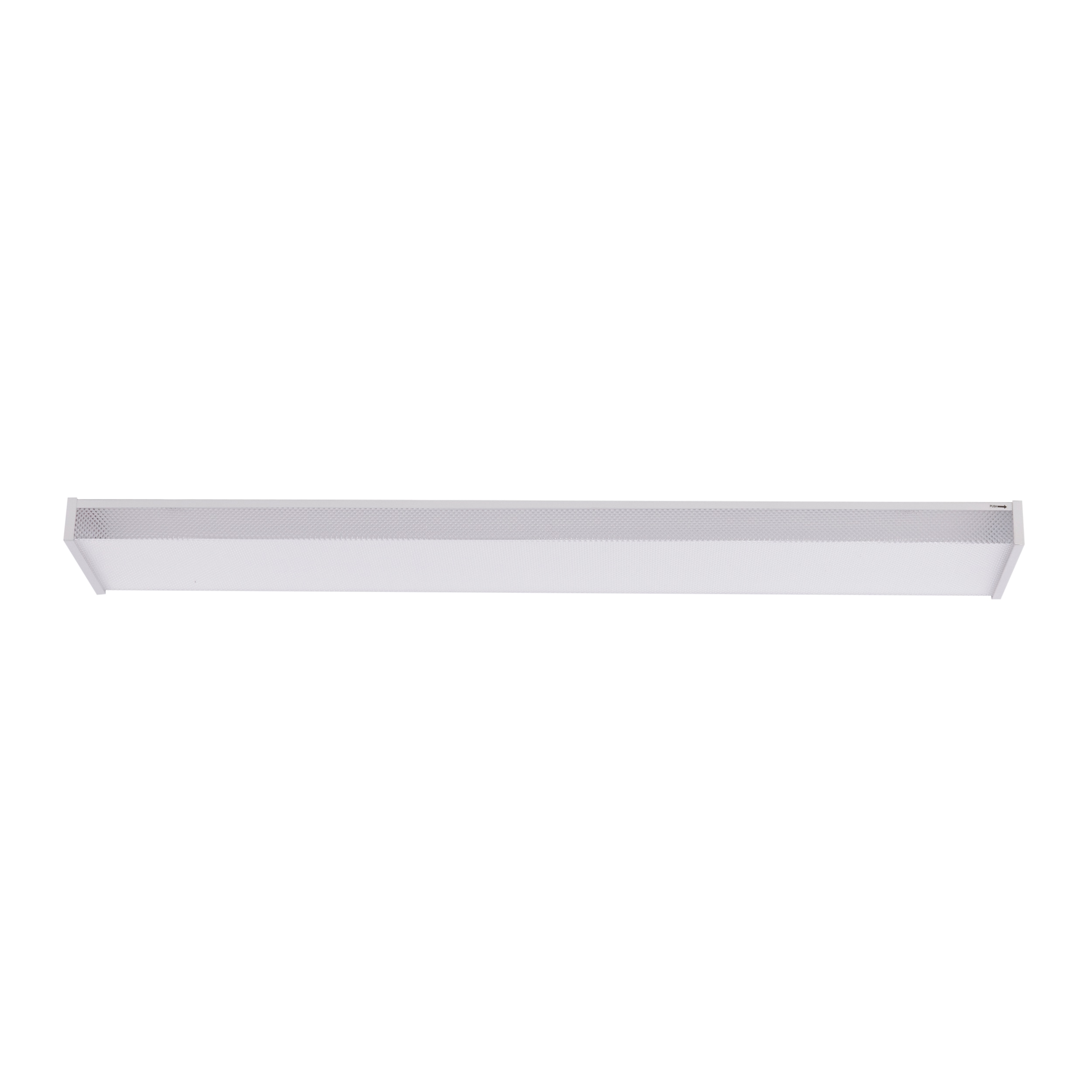 Sleek Energy Star LED Ceiling Wrap Flush Mount in White, 48"L