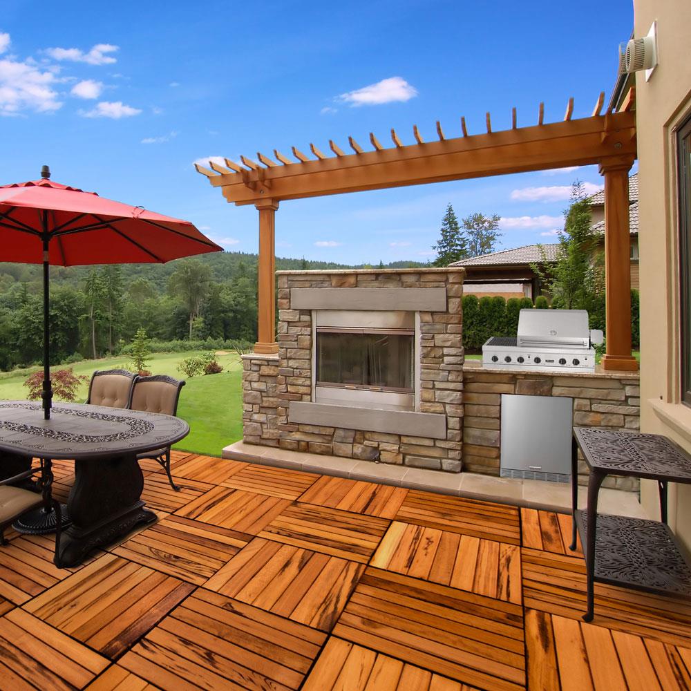 DeckWise Tigerwood Deck Tile at Lowes.com