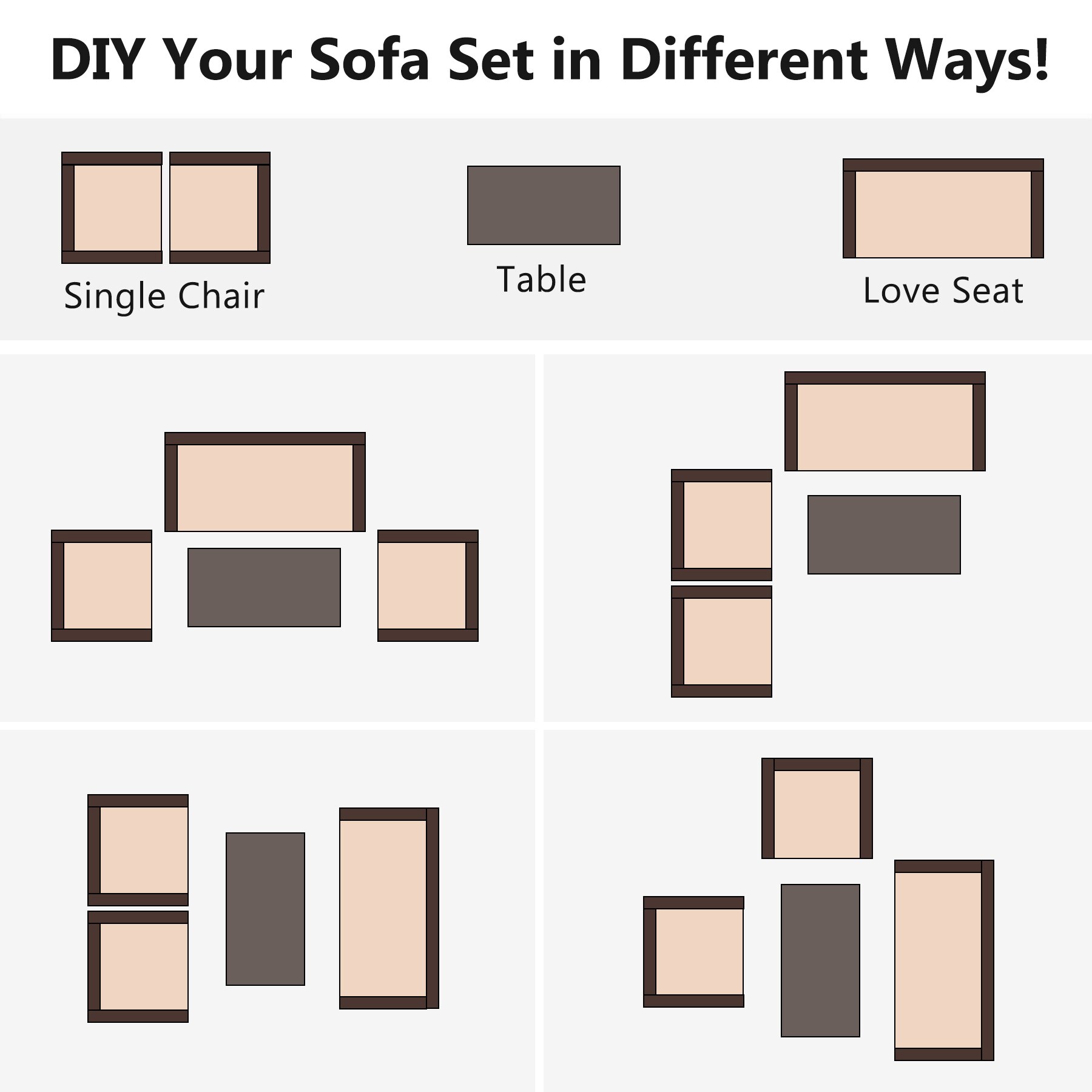 Tribesigns HOBS004-BNBN Patio-Sofas-Daybeds - View #5