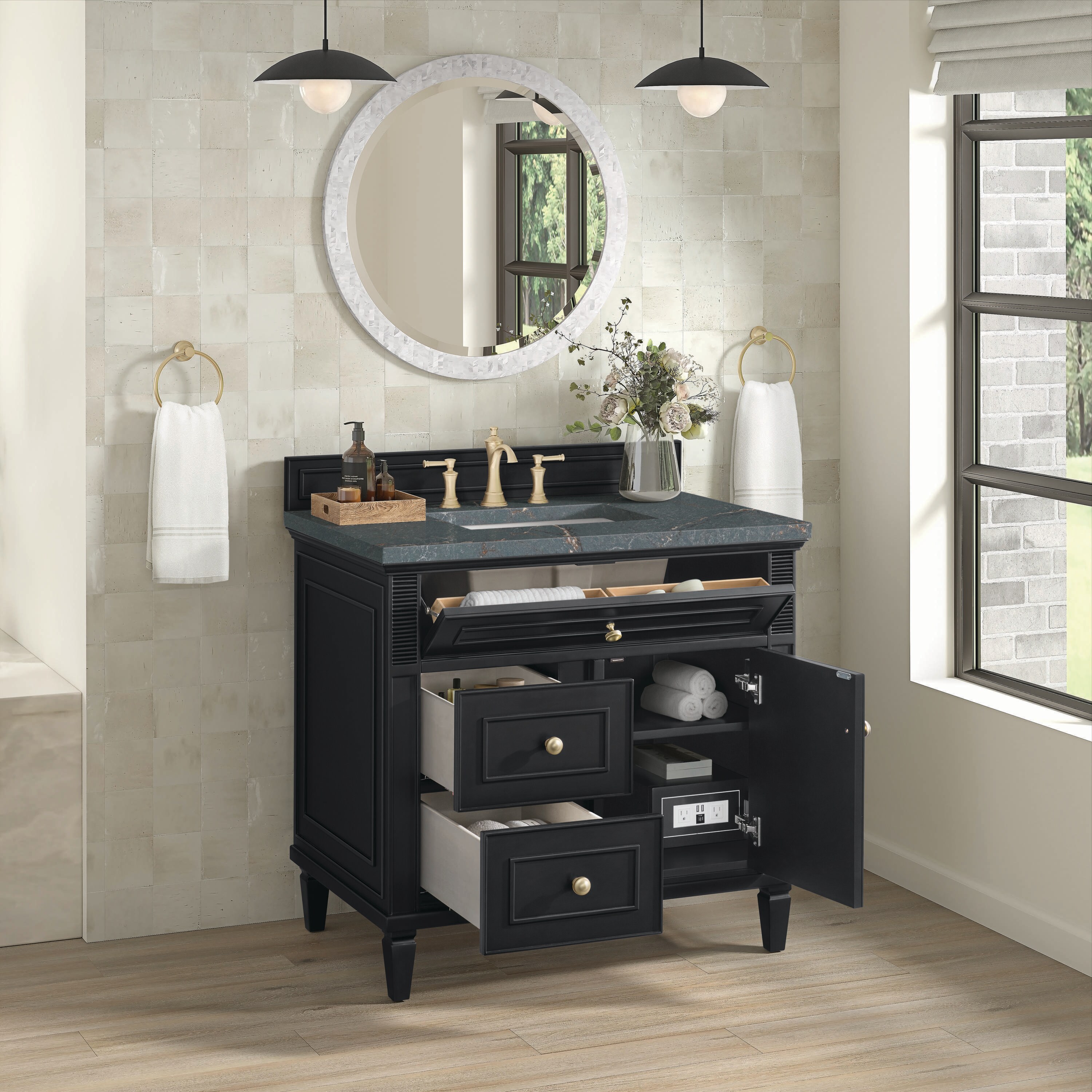 James Martin Vanities 424-V36-BKO-3PBL Bath-Vanity-Combo - View #4