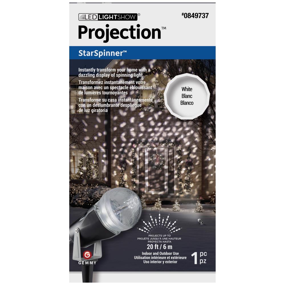 Gemmy Lightshow Projection Multi Function White Electrical Outlet Stars Christmas Indooroutdoor 