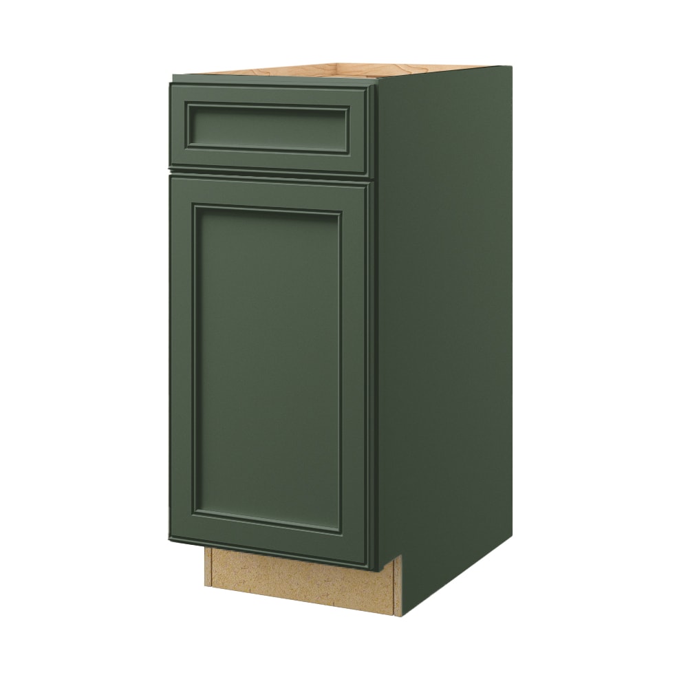 allen + roth Heathrow 15-in W x 34.5-in H x 24-in D Sage 3-Drawer Base Fully Assembled Cabinet (Recessed Panel Style)