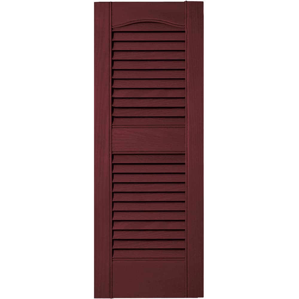 Vantage V1711231078 12.125-in W x 31.063-in H Wineberry Louvered Exterior Shutters ( 1 -Pack )