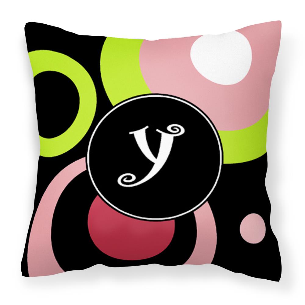 Caroline's Treasures AM1002-YPW1414 Graphic Print Multicolor Square Monogram Throw Pillow