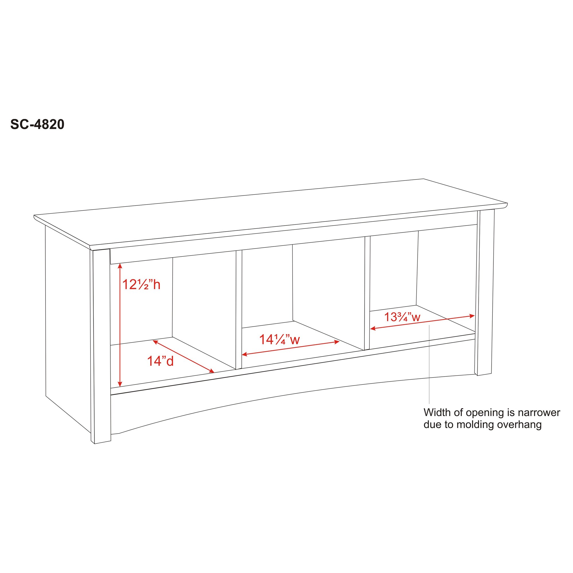 Prepac BSC-4820 bench - View #7
