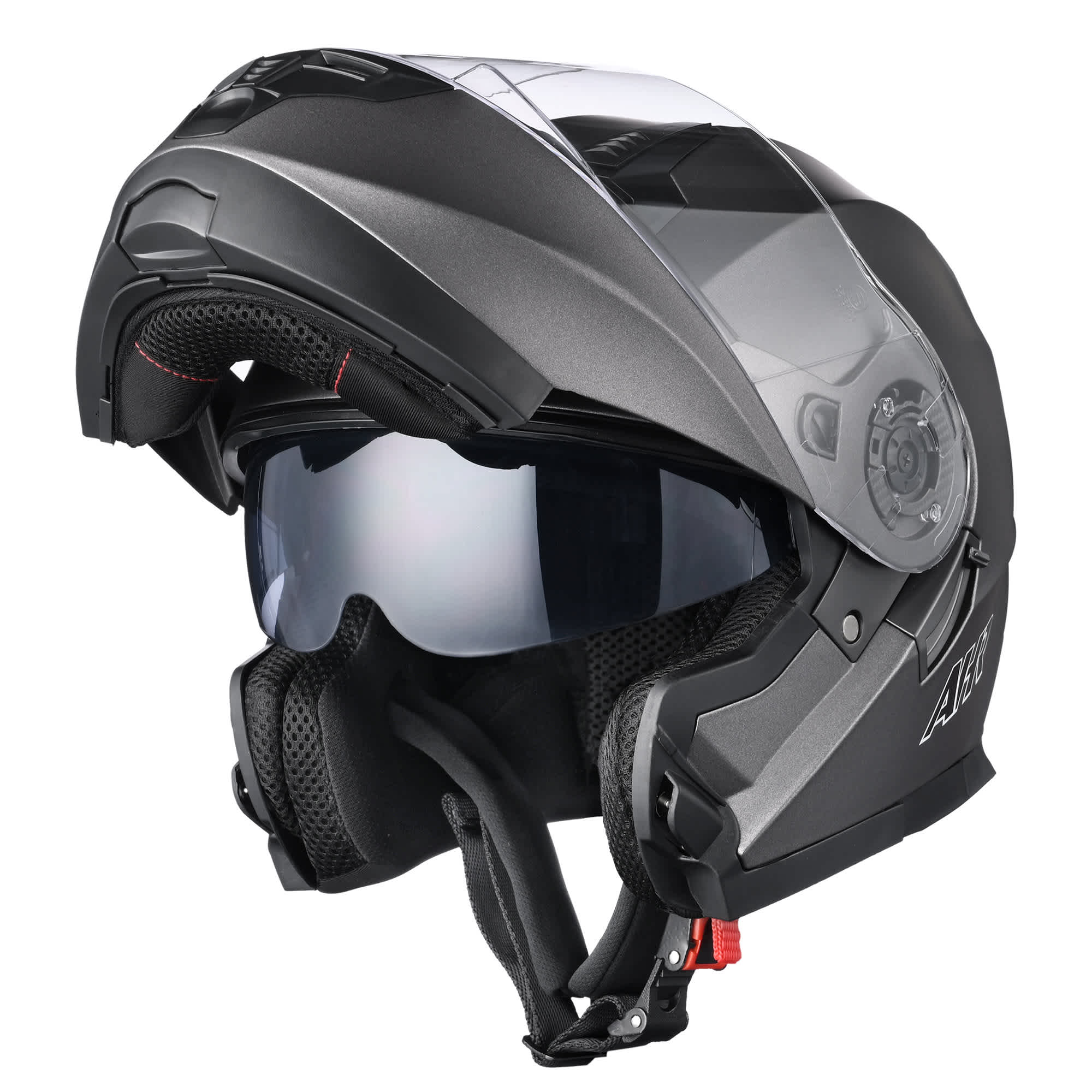 Yescom 33HEL003-162XL-09-LO AHR RUN M3 Modular Flip Up Helmet Full Face Dual Visor DOT Motorcycle Bike XL