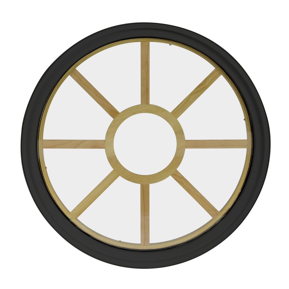 FrontLine Bldg. Products 2424RD69LIGBZ 24-in x 24-in Bronze Round Accent Window with Grids