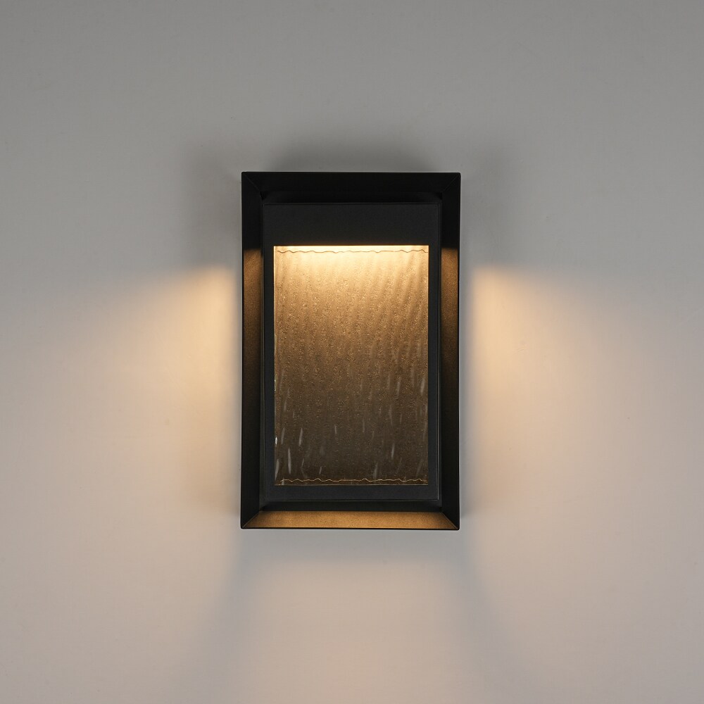 Wonderindoor 12.99-in H Matte Black Hardwired Dusk to Dawn Integrated ...