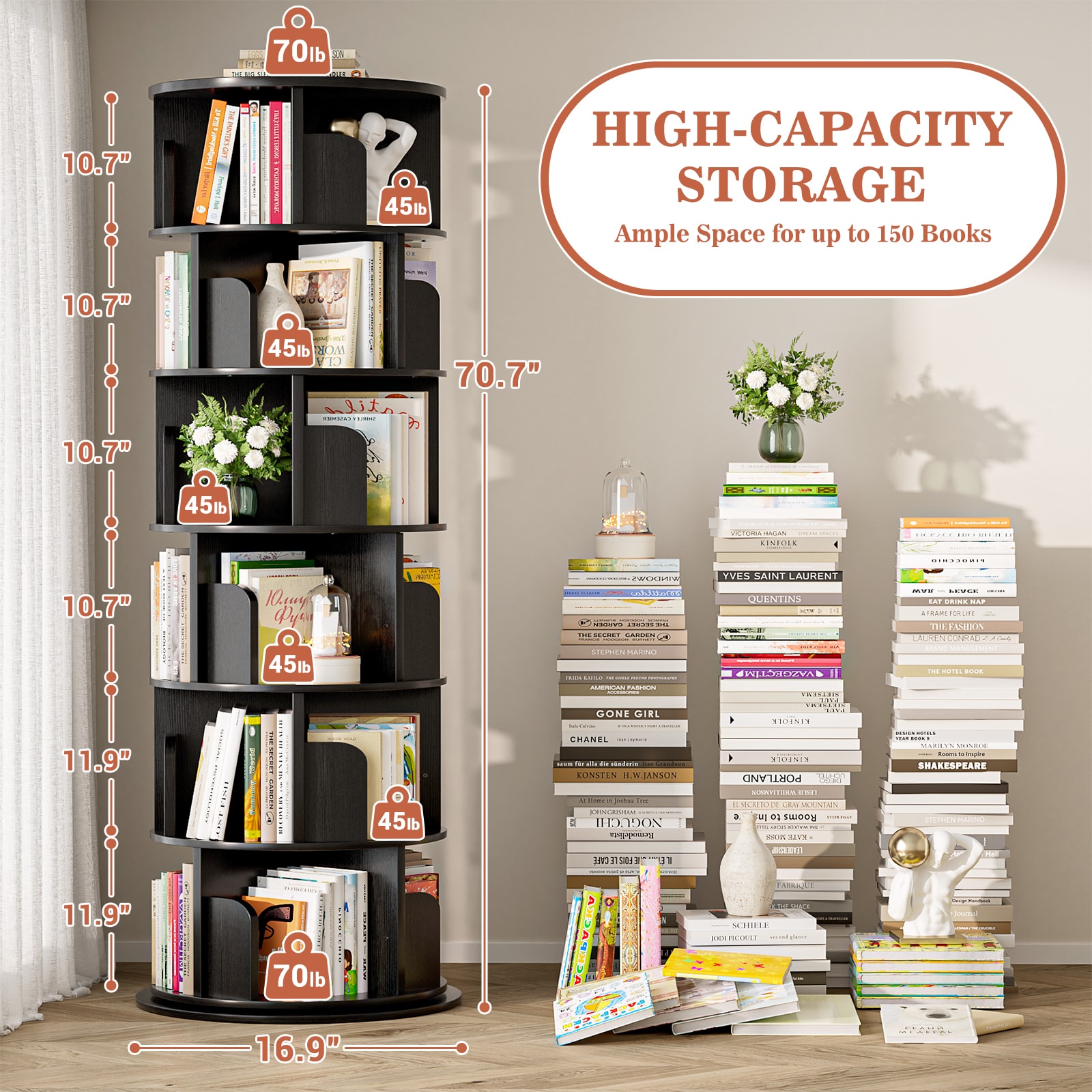 Aheaplus XZSJ-6C-B bookcases - View #2