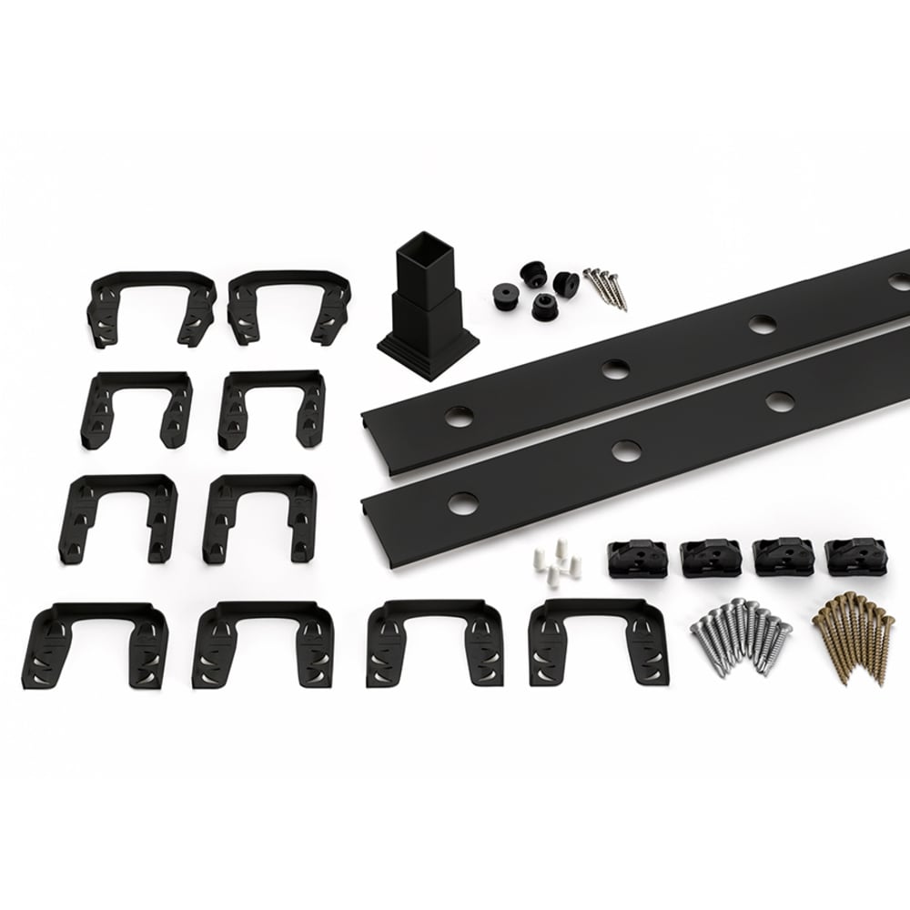 Trex 809341 91.5-in x 3.88-in Transcend Charcoal Black Composite Deck Railing Completer Kit (33-Pack)
