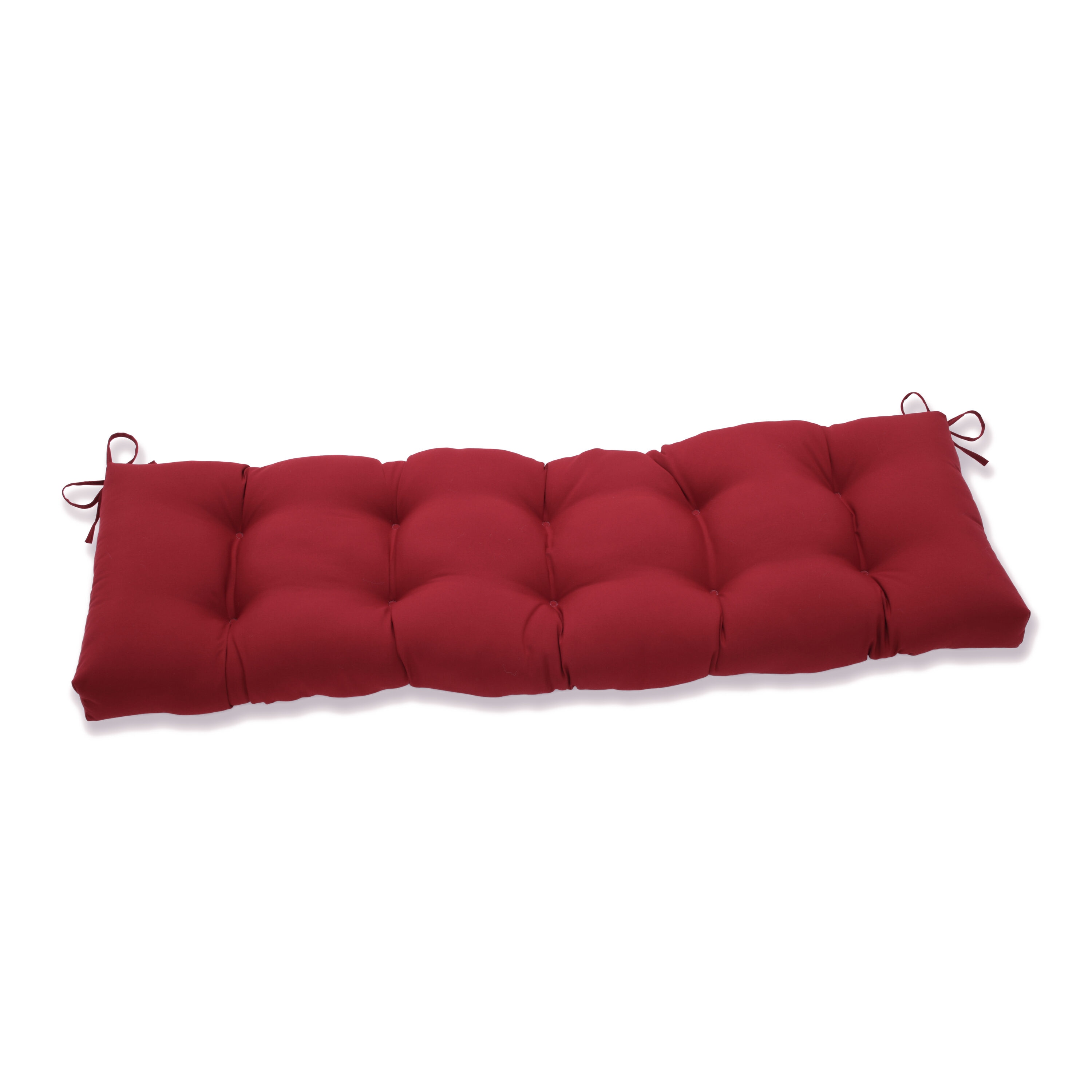 Pillow Perfect 649795 Pompeii Red 60-in x 18-in Red Patio bench cushion