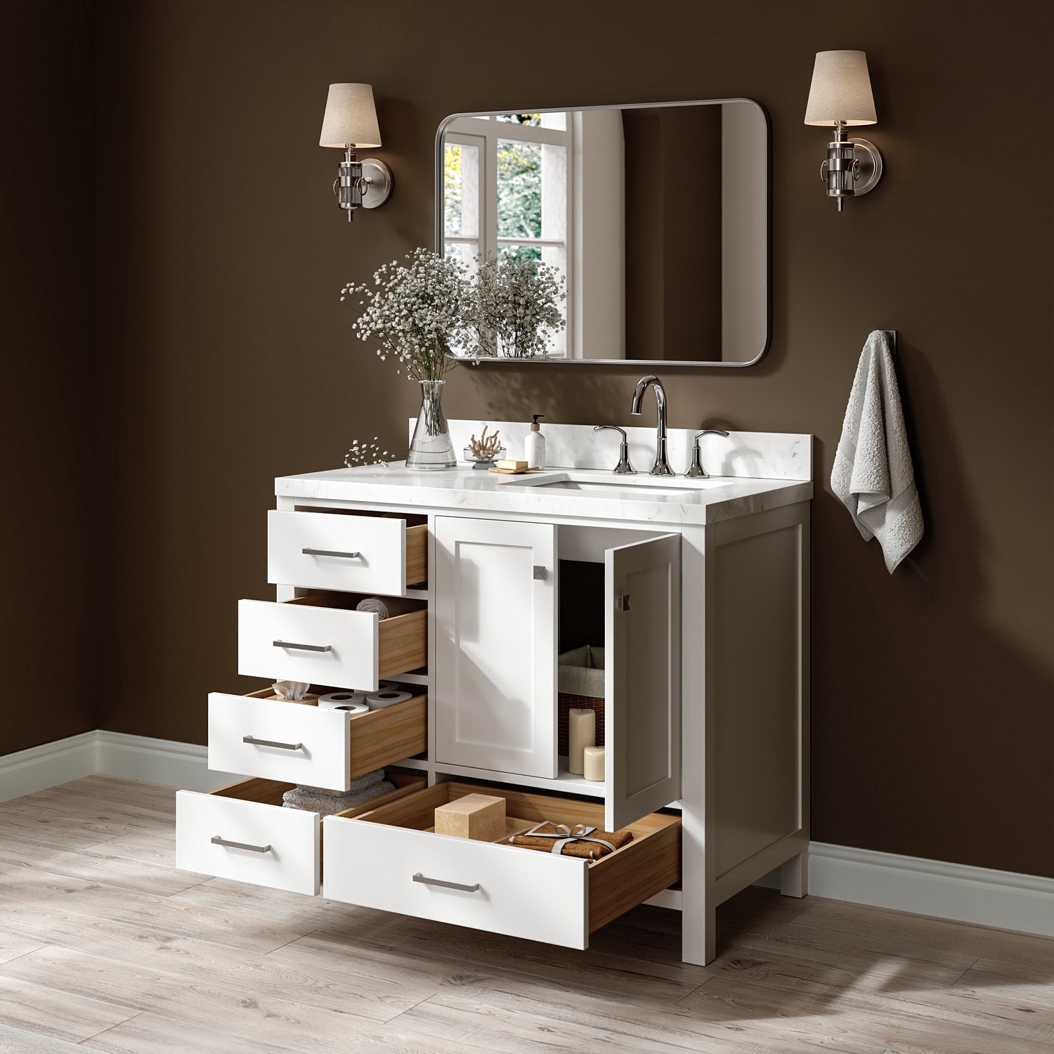 ARIEL A043S-R-BC-WHT vanities - View #3