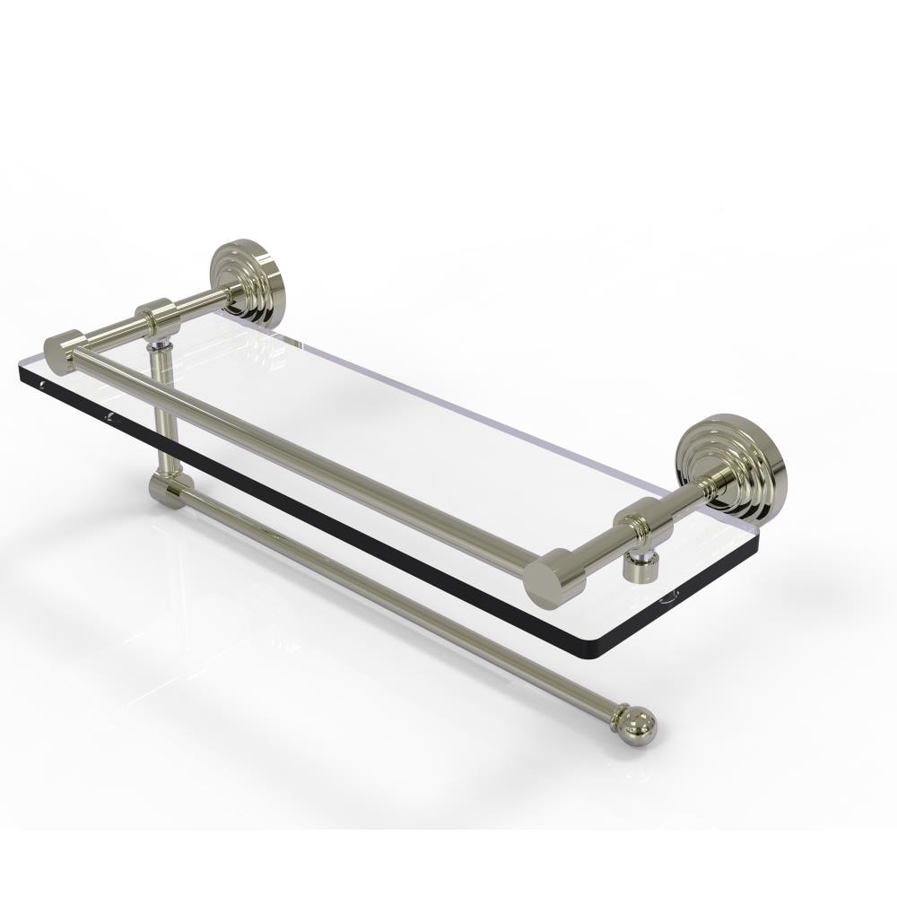 Allied Brass WP-1PT/16-GAL-PNI Waverly Place Polished Nickel Wall mount Bathroom Shelf ( 16-in x 5-in x 5-in )