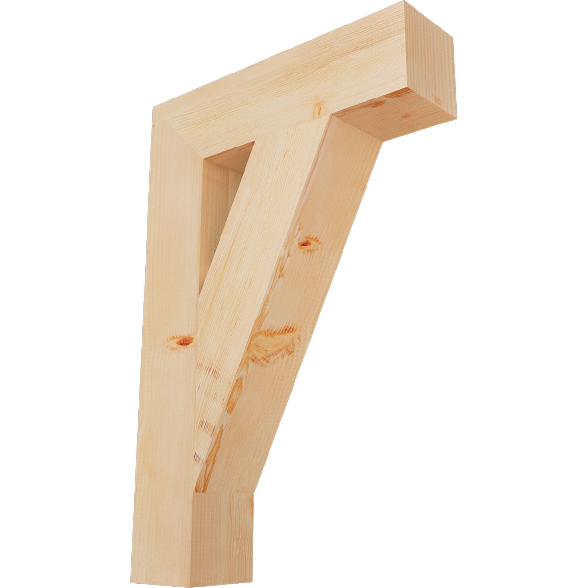 Ekena Millwork BKT06X24X36TRA05SDF Traditional block smooth 5-1/2-in x 24-in x 36-in Douglas fir Brown Wood Standard bracket