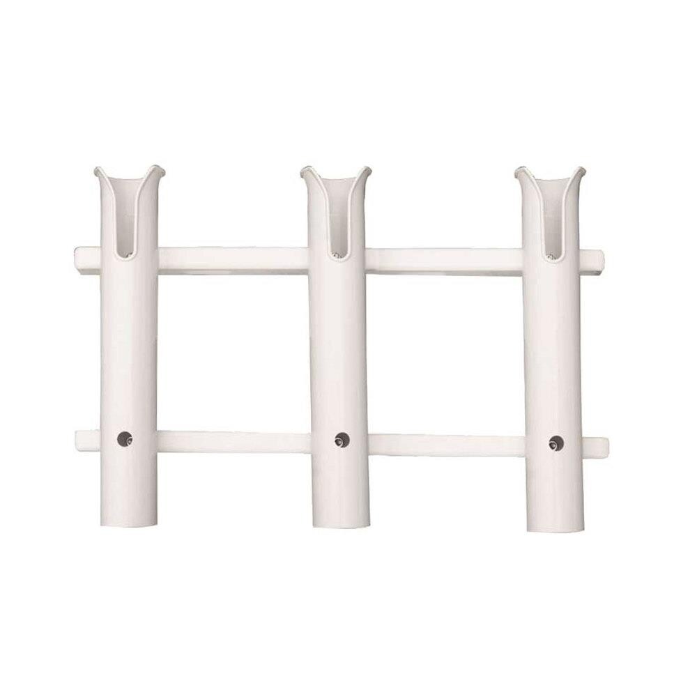 TACO Marine 3-Rod Deluxe Poly Rod Rack- White at