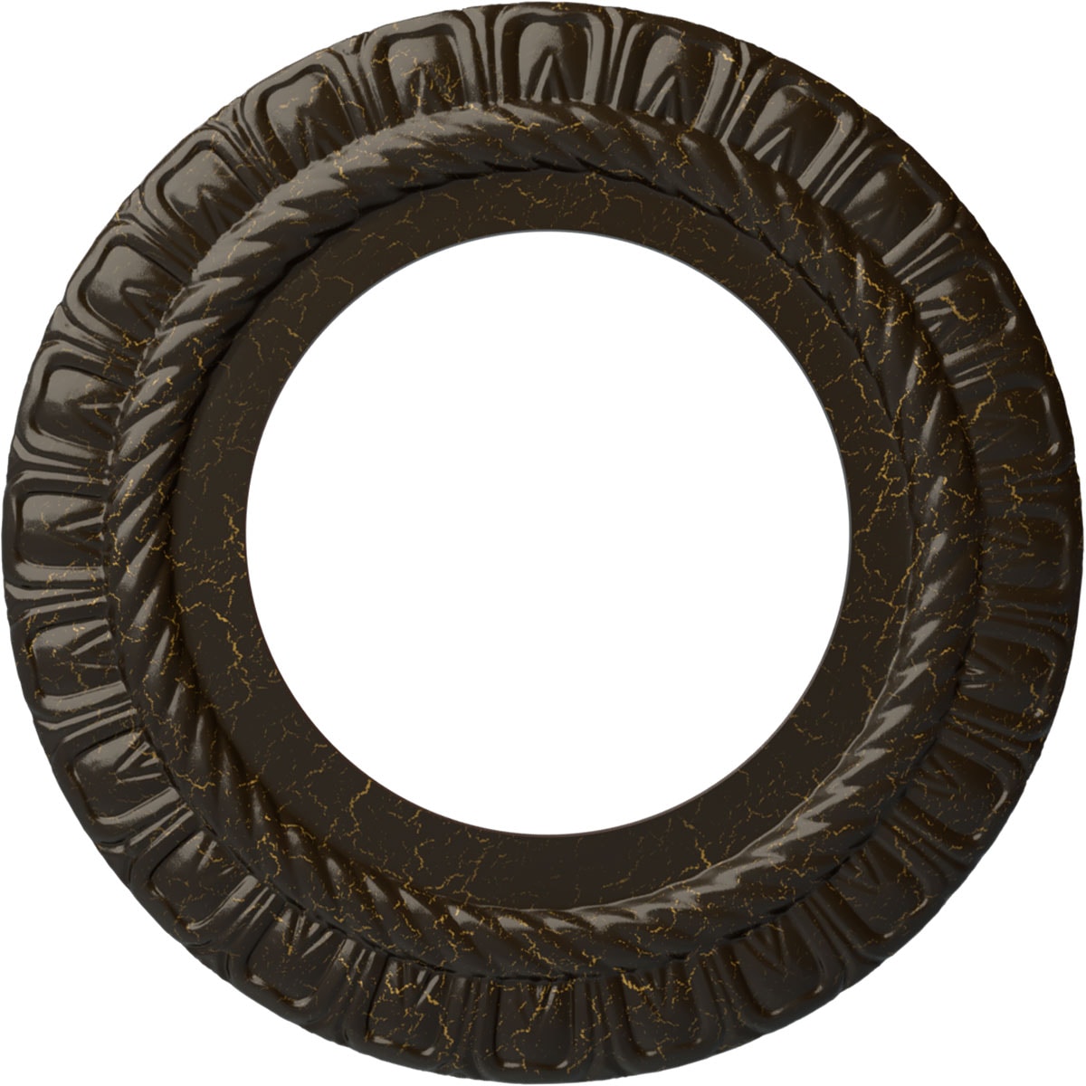 Ekena Millwork CM10CLSHC Claremont 10.625-in W x 10.625-in L Painted Stone Hearth Crackle Polyurethane Whole Ceiling Medallion