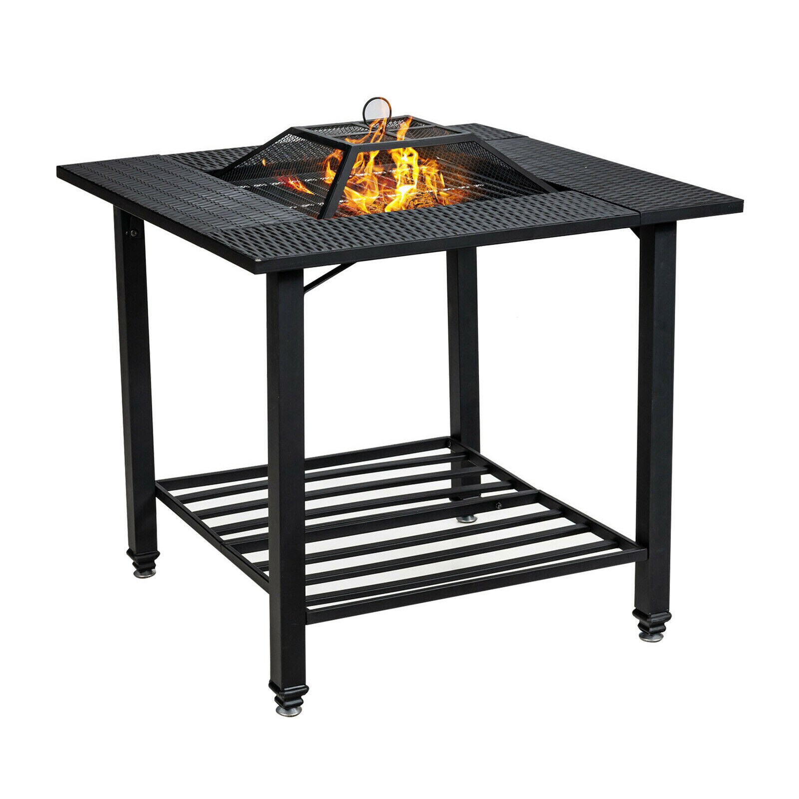  37FP-709 31-in W Black Steel Wood-Burning Fire Pit