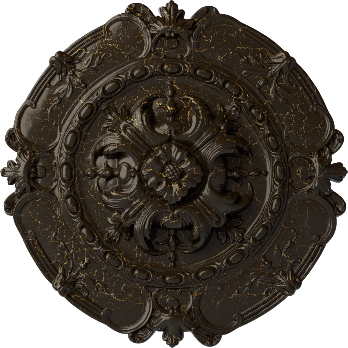 Ekena Millwork CM16SOSHC Southampton 16.5-in W x 16.5-in L Painted Stone Hearth Crackle Polyurethane Whole Ceiling Medallion