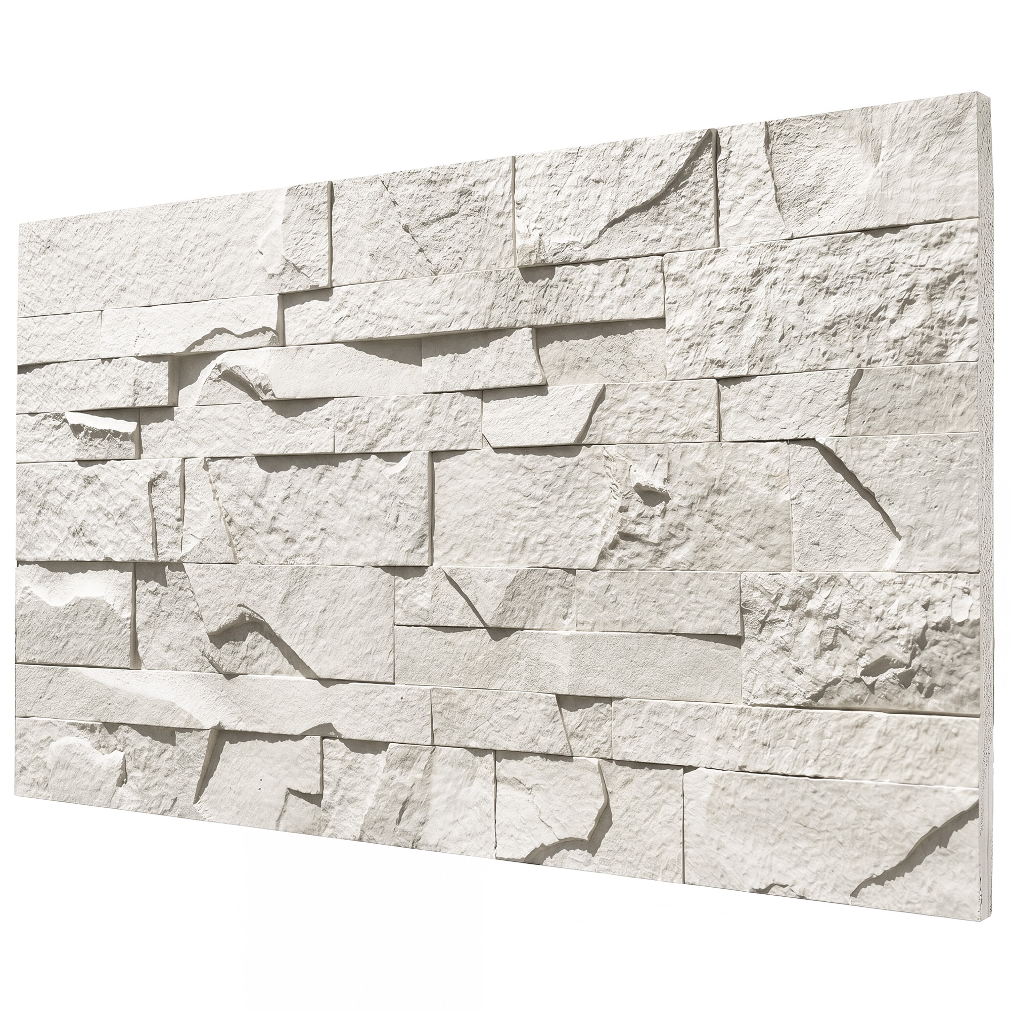 HomCom  8 Pack 3D Faux Stone Wall Panels Lightweight Polyurethane Panels for Interior and Exterior Accent Walls Water Resistant 4 x 2 Cover 618 SqFt 08 Thick Light Gray