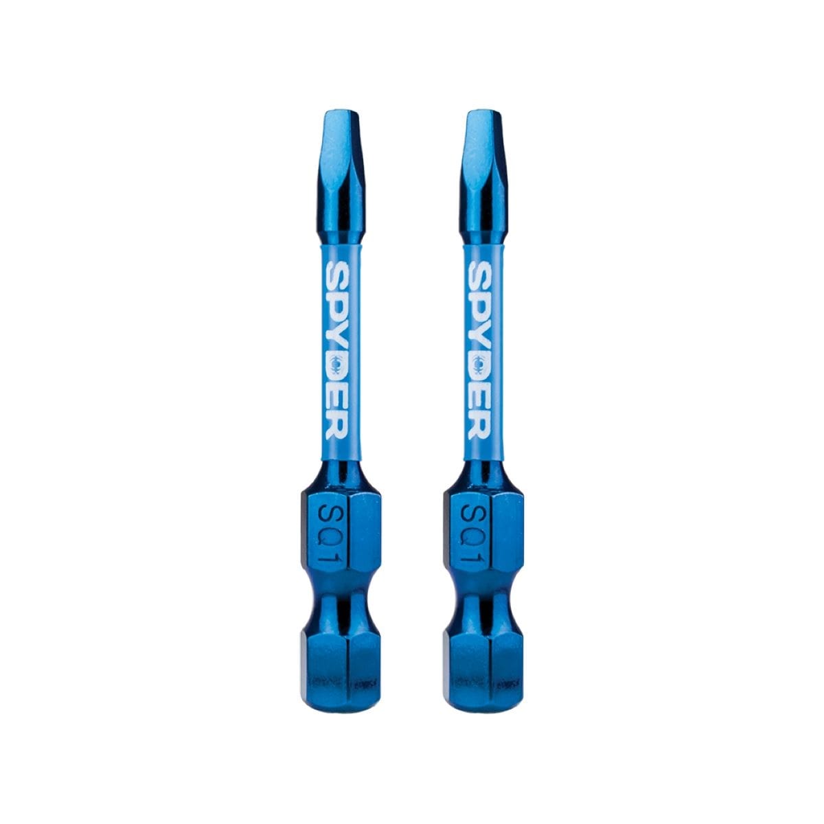 Spyder 19048 Mach-Blue SQ1 1/4-in x 2-in Square/Robertson Impact Driver Bit 2 -Piece