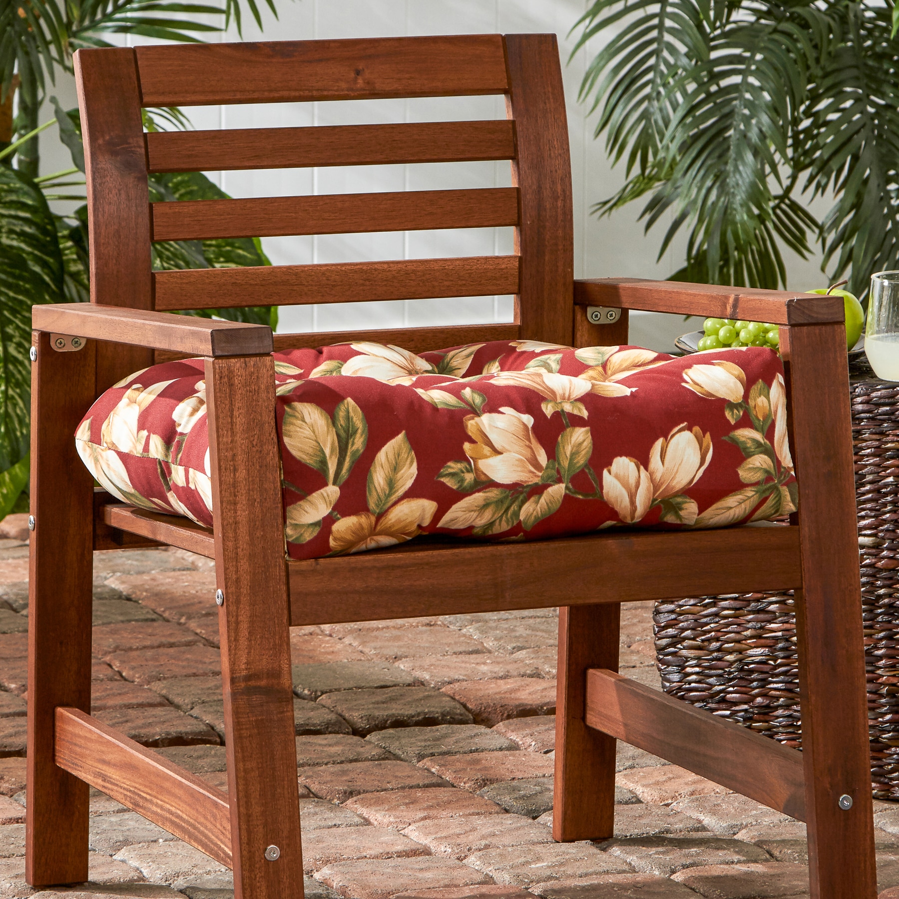 Greendale Home Fashions OC4800-ROMA FLORAL Patio-Furniture-Cushions - View #7