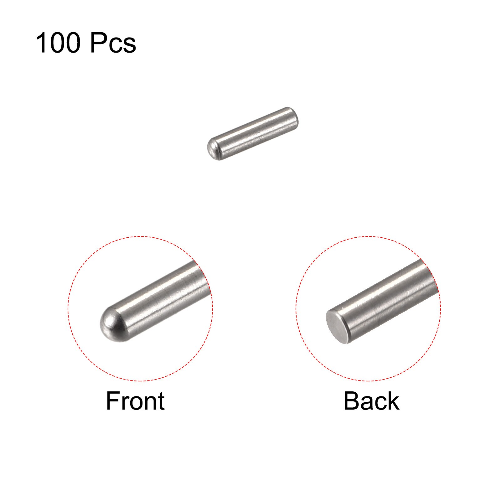 Uxcell 1.5mm X 12mm Dowel Pins – 304 Stainless Steel, 10-Pack, Chamfered Ends, For Woodworking, Shelves, Bunk Beds, Fixtures