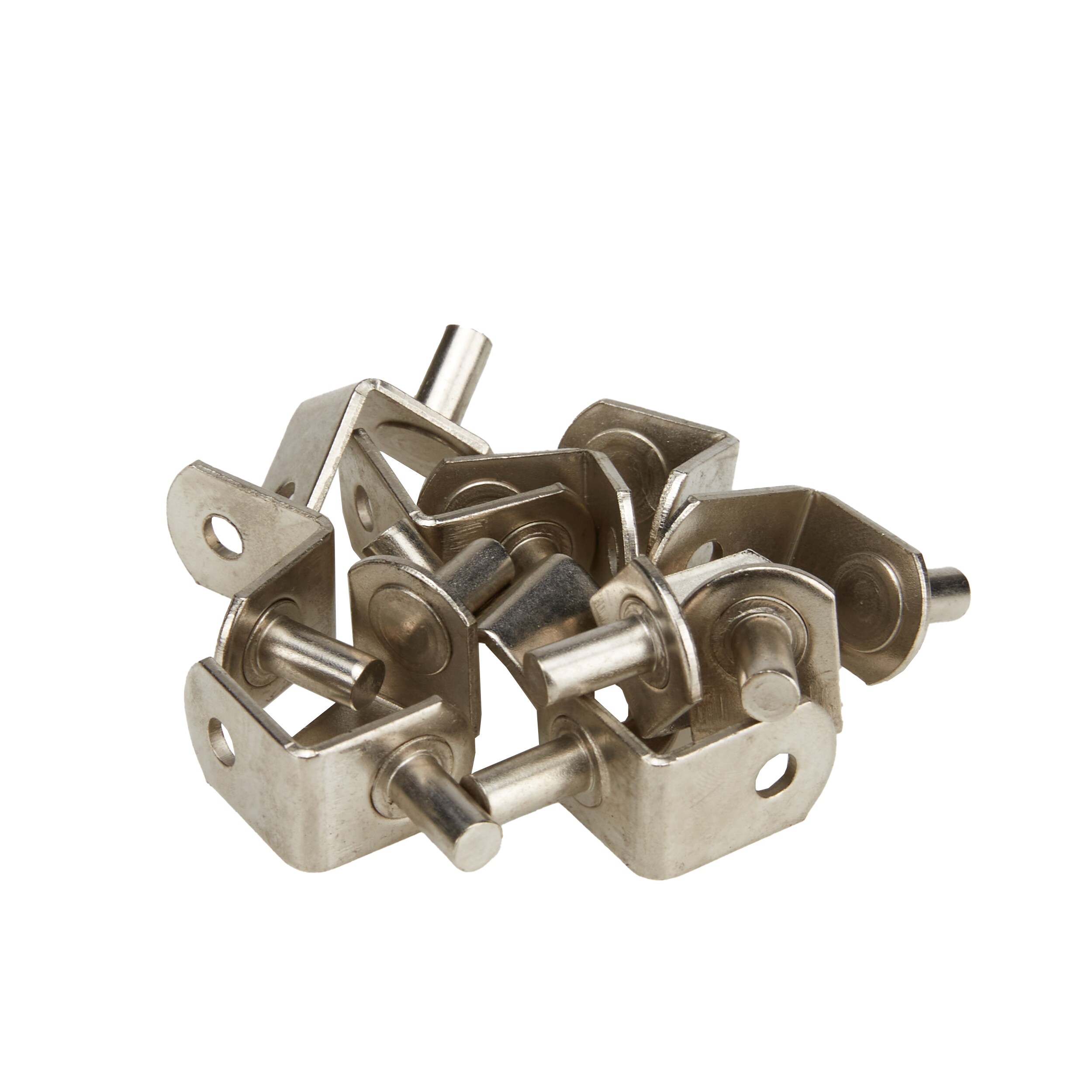 Project Source 0.7-in L x 1.2-in W x 0.52-in D Nickel Shelf Bracket (12-Pack)