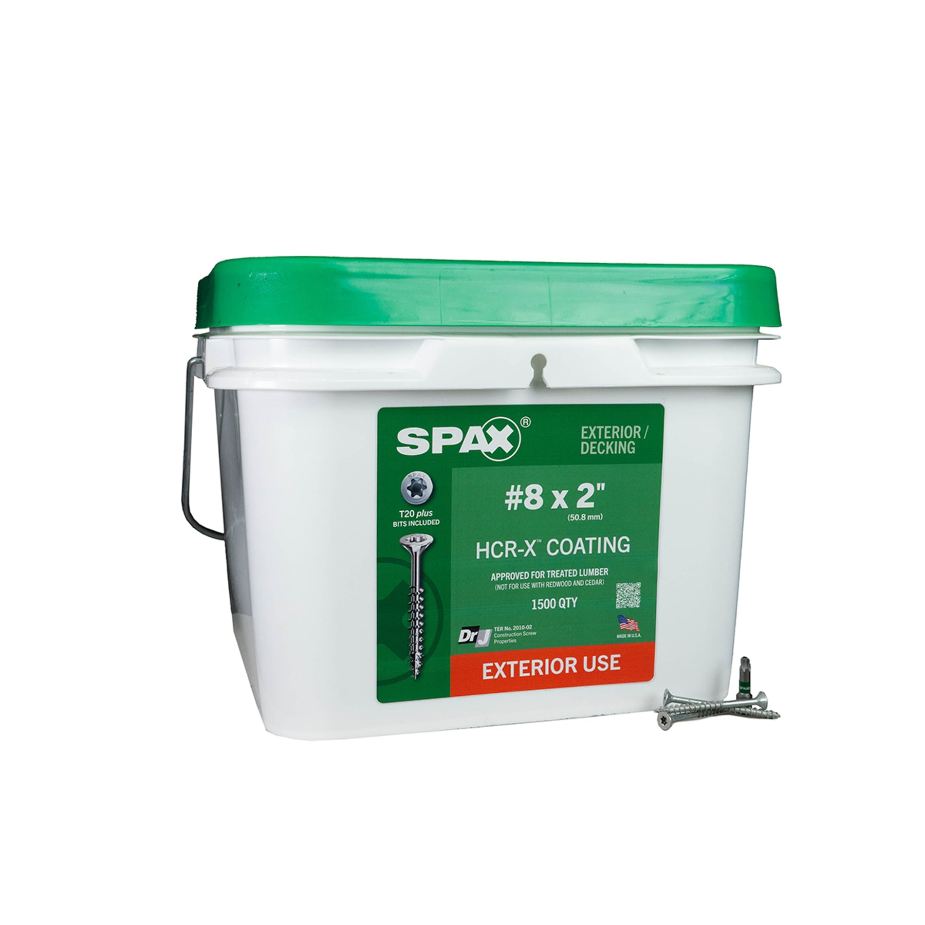 SPAX 3191670400500 Multi-Material #8 x 2-in Double-barrier Exterior Wood screws ( 1500 -Per Box )