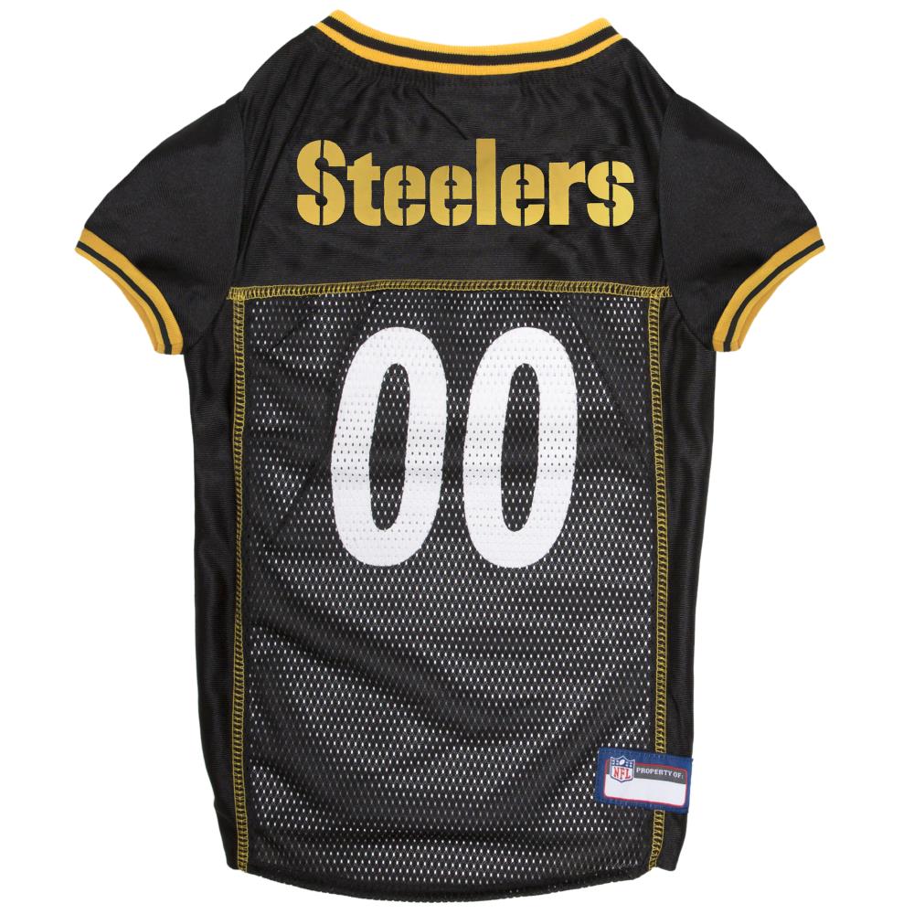 Pets First Pittsburgh Steelers Black Dog Jersey Small (25-lb or Less) at