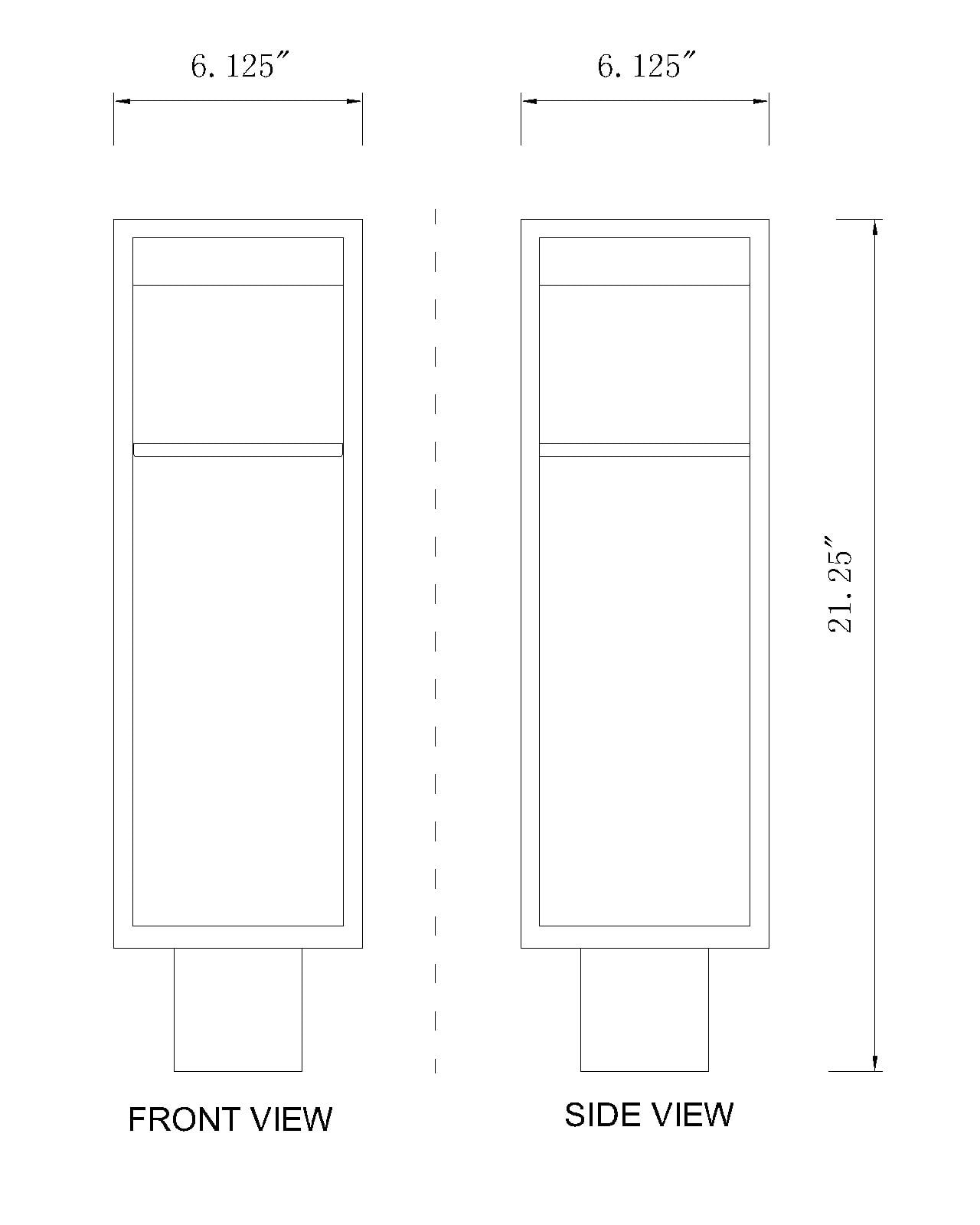 Z-Lite 585PHMR-BK-LED Post-Lights - View #6