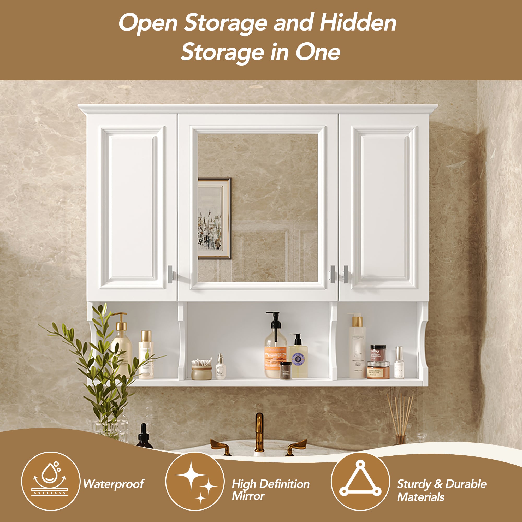 WELLFOR GIZQN7101AK Bathroom-Medicine-Cabinets - View #5