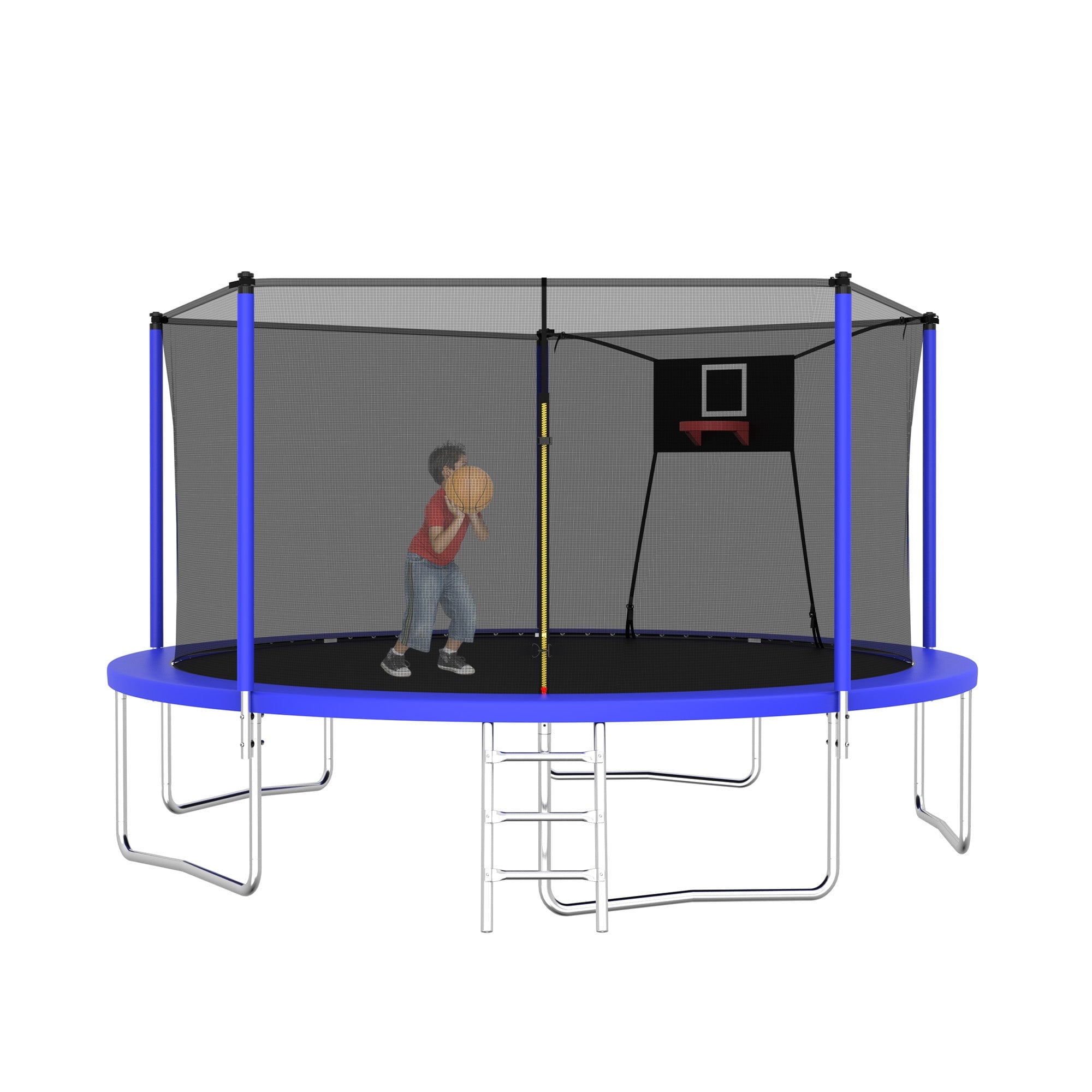 Tatayosi T63120240 14FT Sports Fitness Trampolines with Enclosure Net Recreational Trampolines for Outdoor Indoor