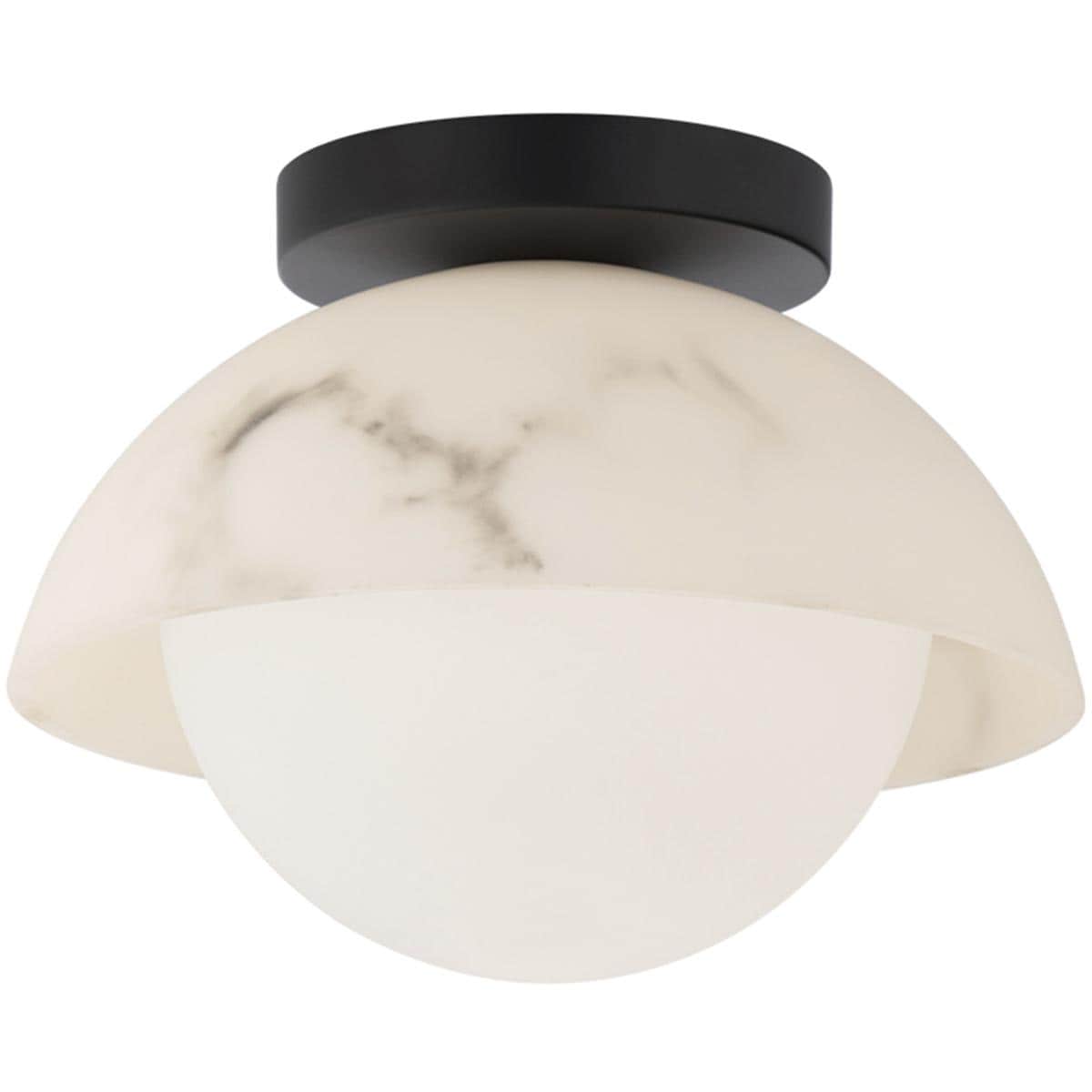 WAC Lighting  FM-43310-BK Moonstone LED 988 inch Black Semi-Flush Mount Ceiling Light dweLED