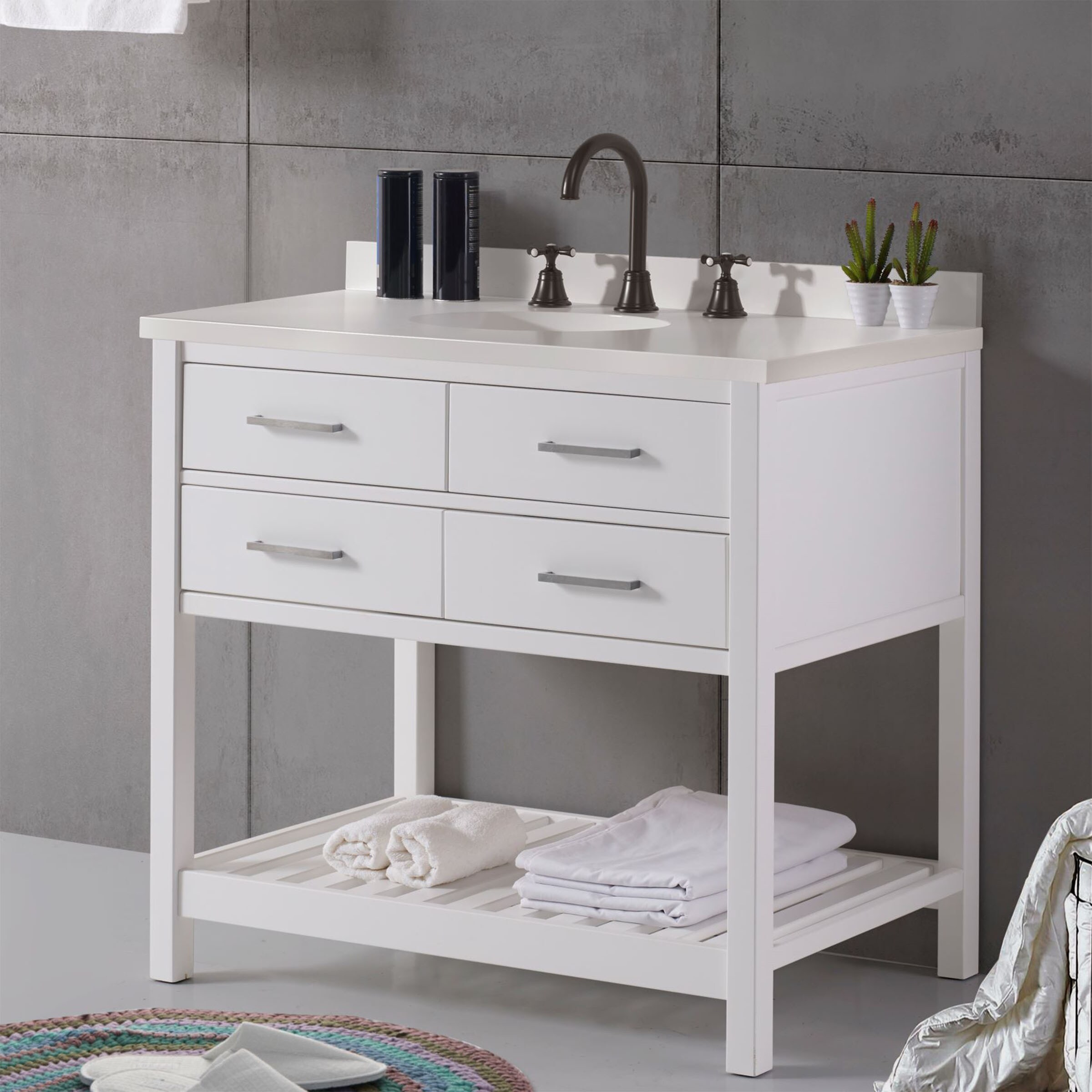 Alaterre Furniture AVAN36WHCC vanities - View #2