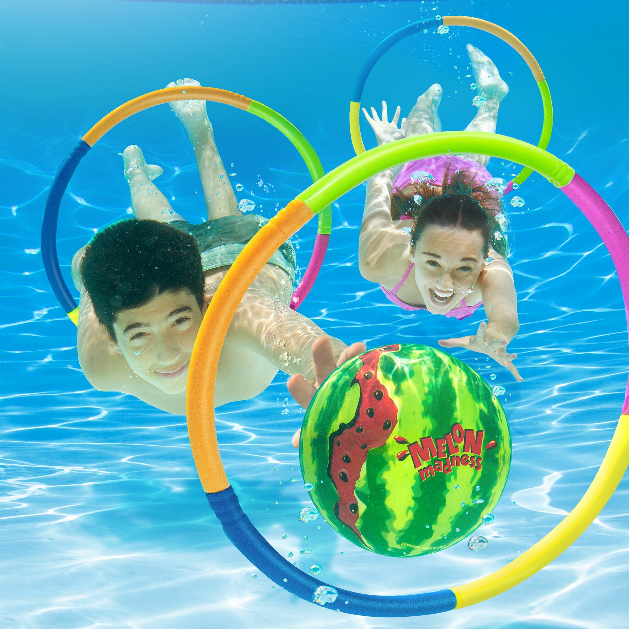 Banzai 4-Pack Multicolor Swimming Pool Toss Balls In The Pool Toys ...