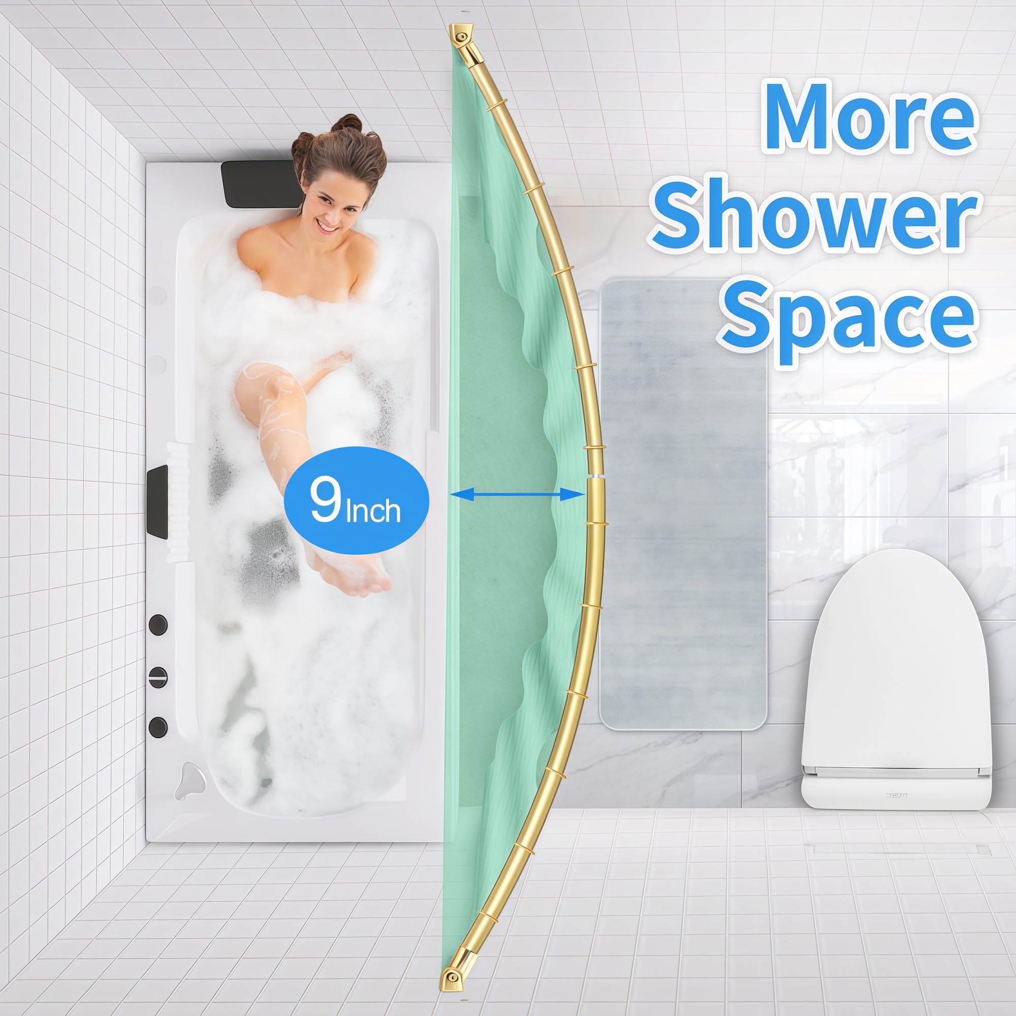 Numhew NHSEAN3920 Shower-Rods - View #3