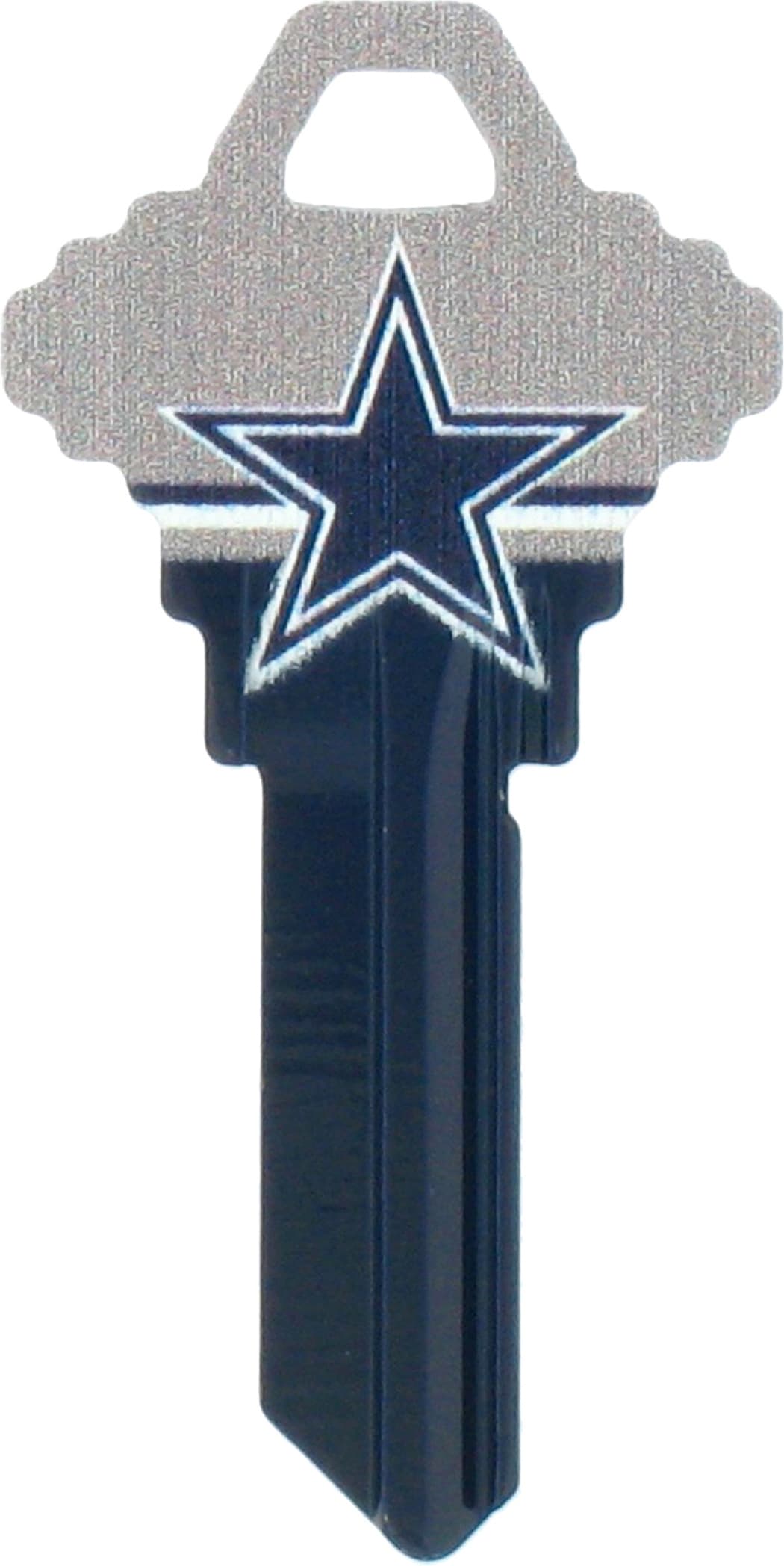 Hillman 89594 Dallas Cowboys Multicolored Sports Key Brass House/Entry Key Blank