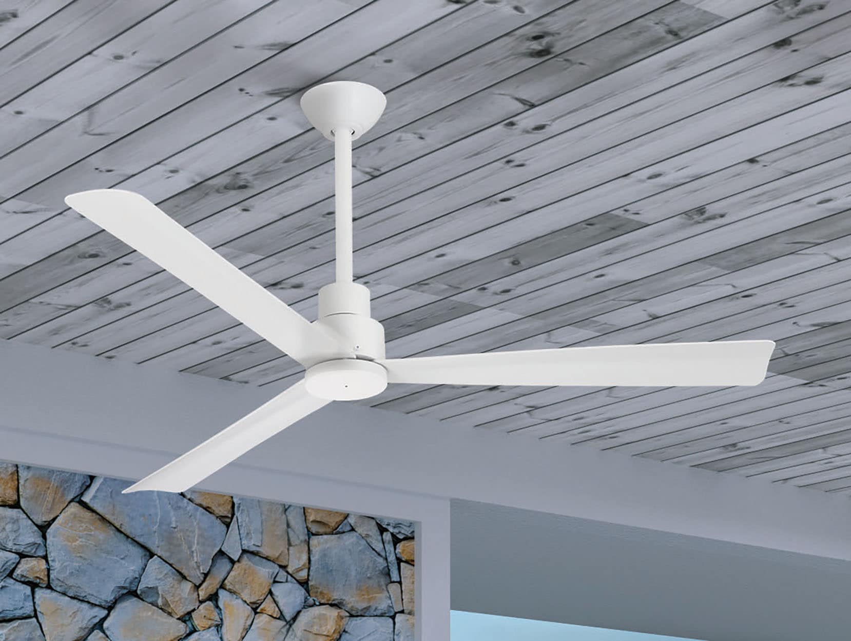 Minka Aire Java 54-in Flat White Indoor/Outdoor Ceiling Fan and