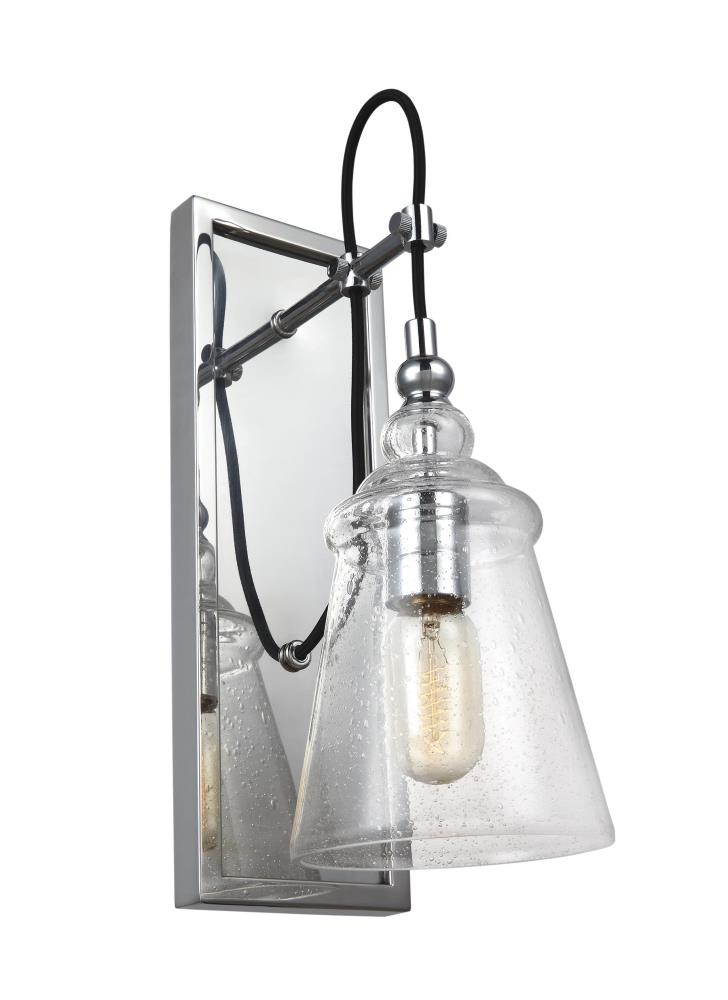 Generation Lighting WB1850CH Loras 5.75-in W 1 -Light Chrome Wall Sconce