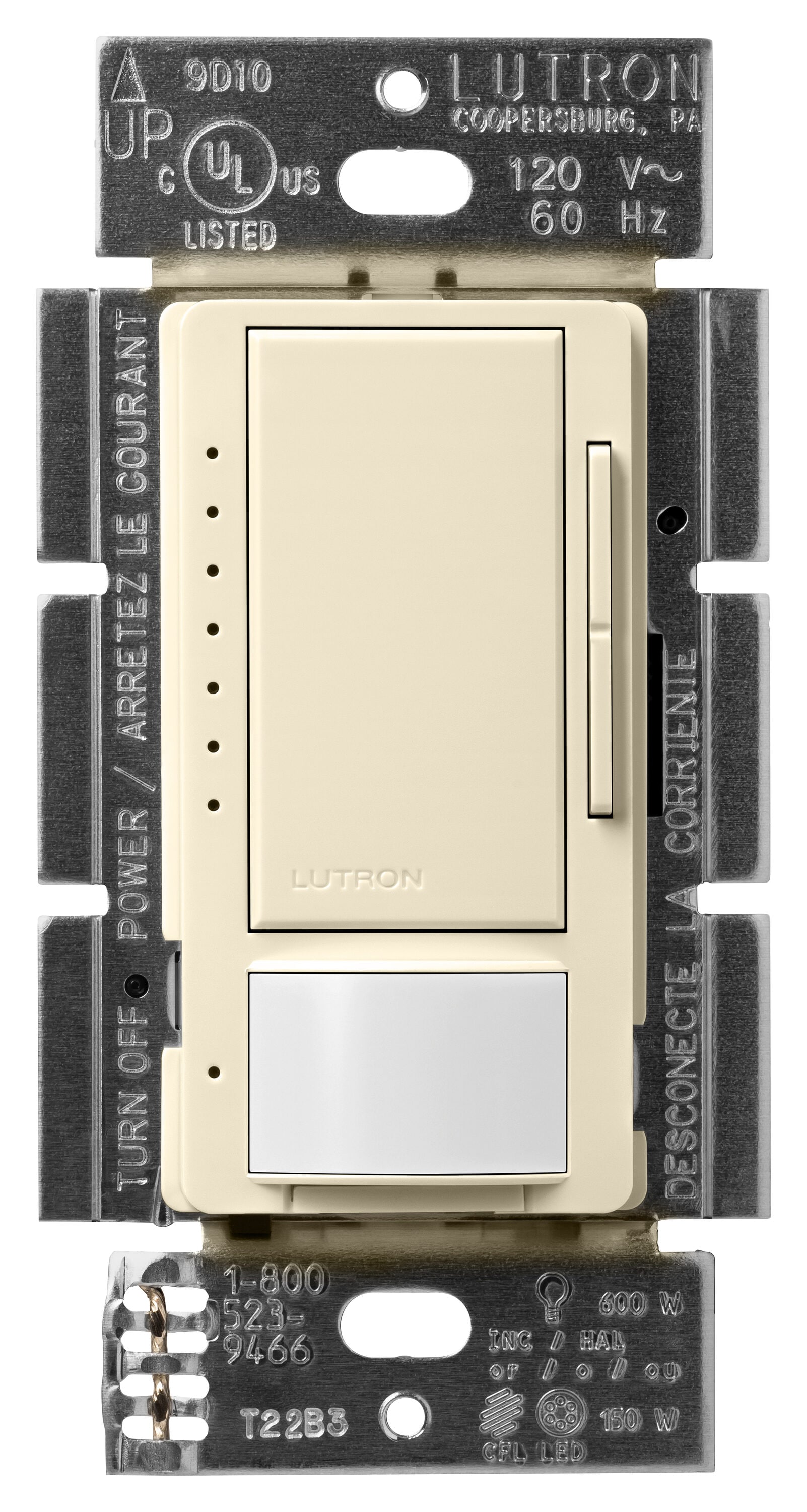 Lutron Maestro Multi-Location 1.25 -Amp Occupancy Motion Sensor Light Dimmer , Almond #MSCL-OP153M-AL
