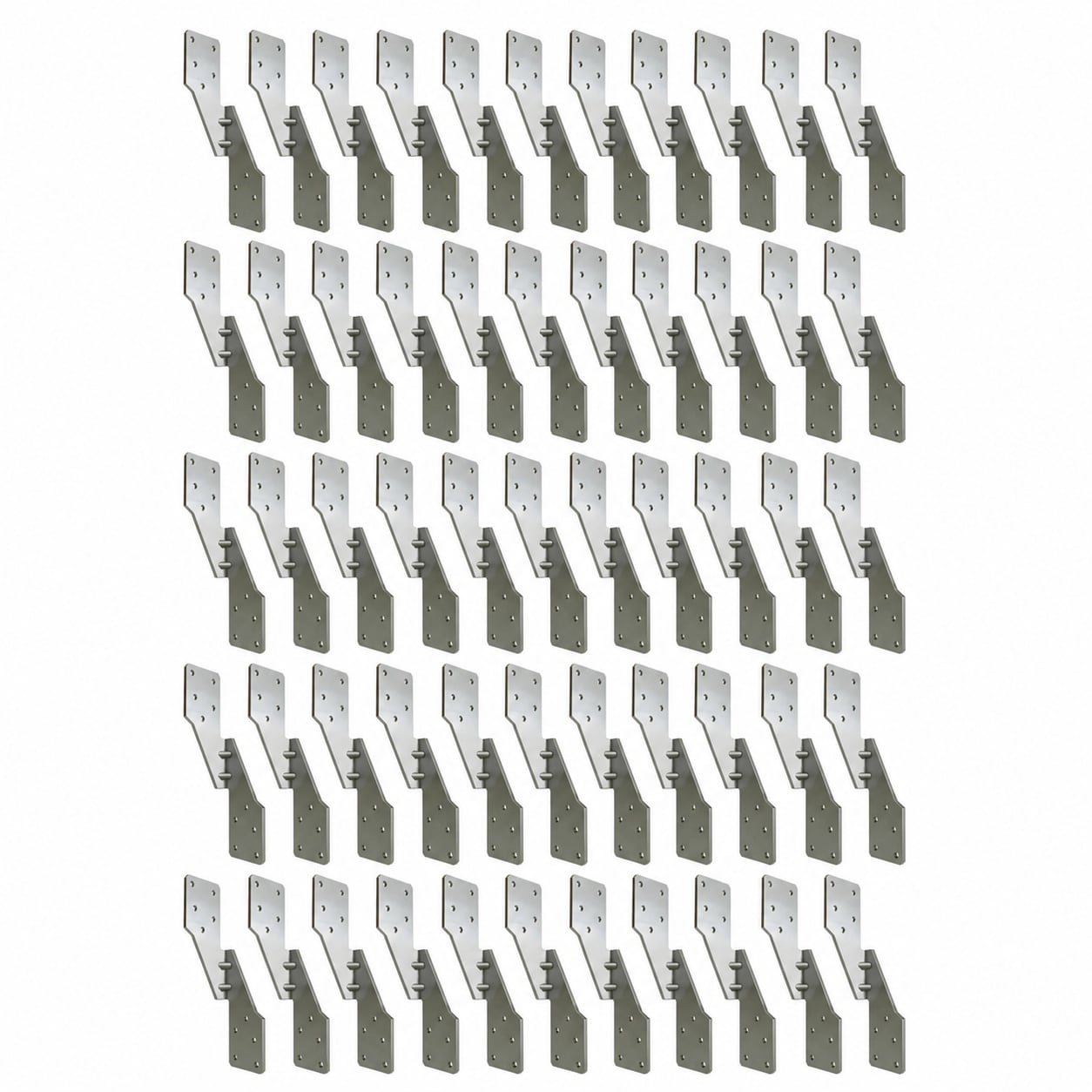 Etokfoks  18 Gauge Galvanized Steel Nail Stop Nail Plate Hurricane Tie Bracket for Rafters Strong Resistance 50 Pack