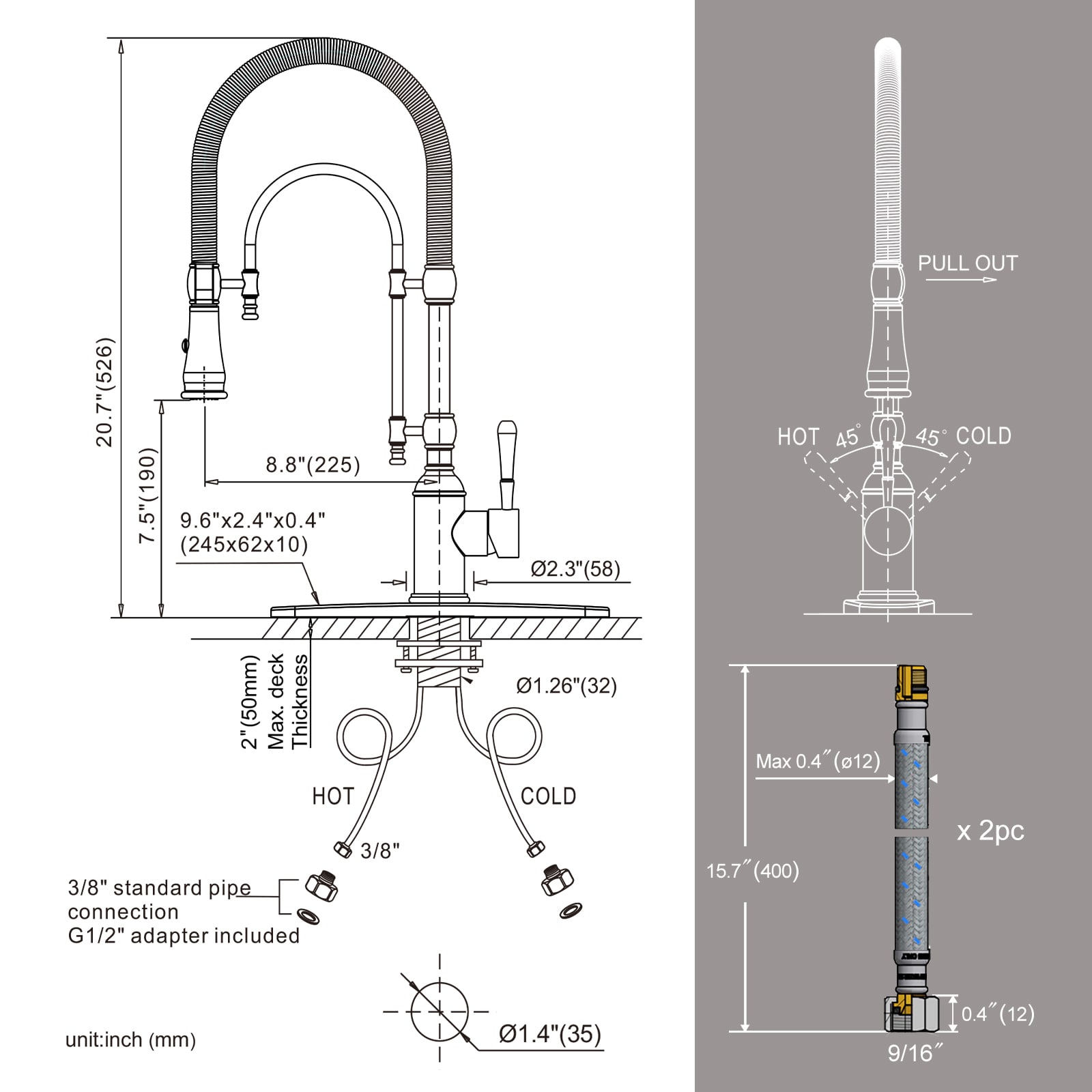 WOWOW KB122009-LW Kitchen-Faucets - View #8