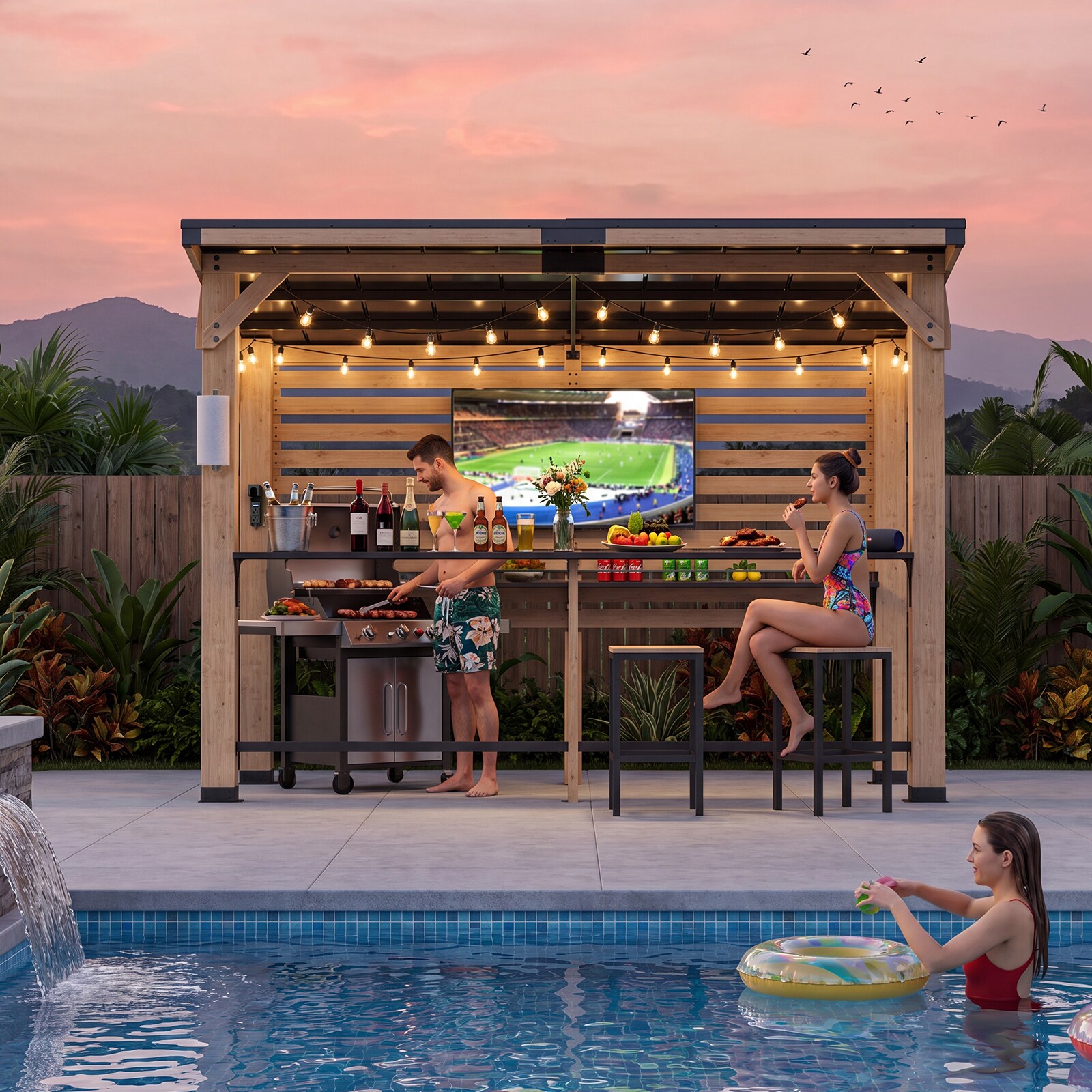DOCRED G2MLT-B810L-LS02 Wood-Resin-Gazebos - View #7
