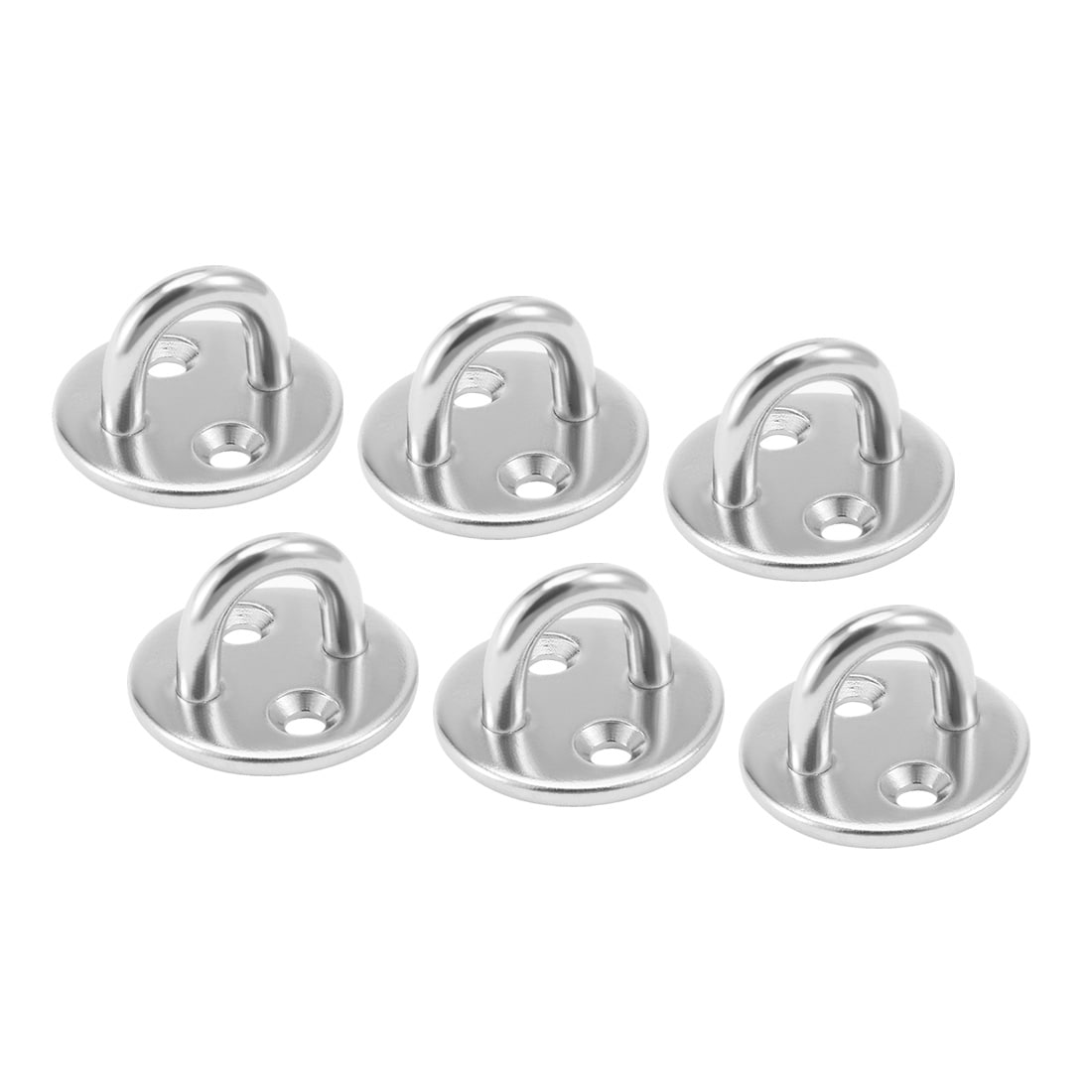 Unique Bargains - 304 Stainless Steel Pad Eye 1.3-inch Round Base 5mm Sail Shade Plate Boat Riggi...