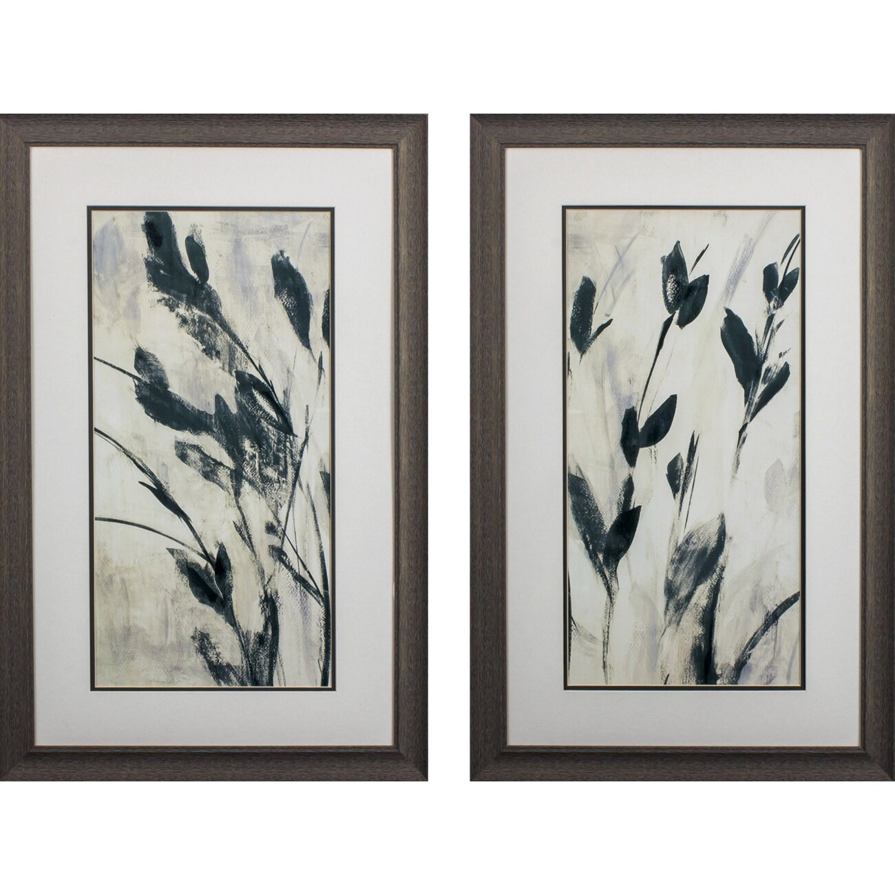 HomeRoots Set of Two Forest Green Blue Leaves Wall Art in the Wall Art ...