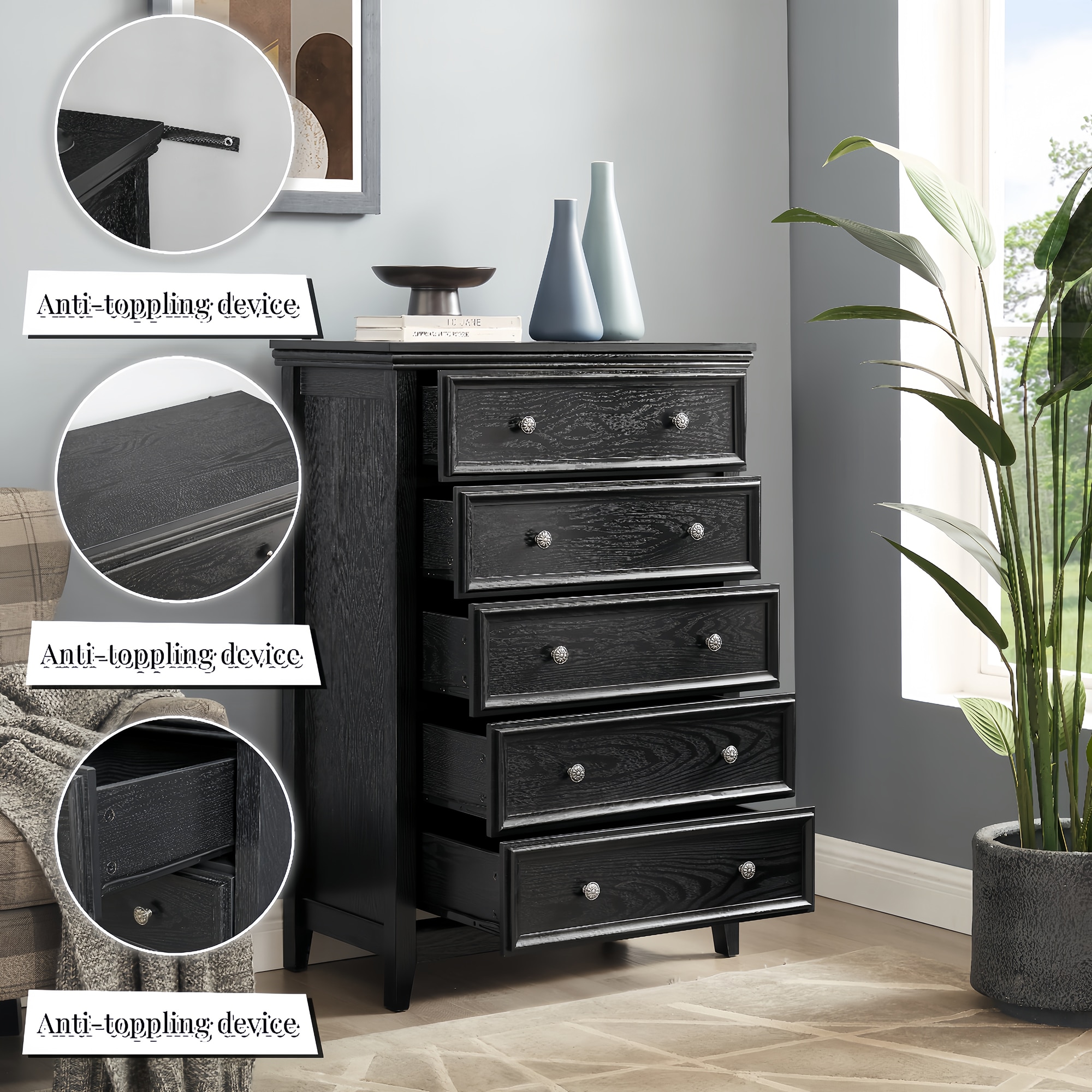 SINOFURN SYC500012BK dressers - View #17