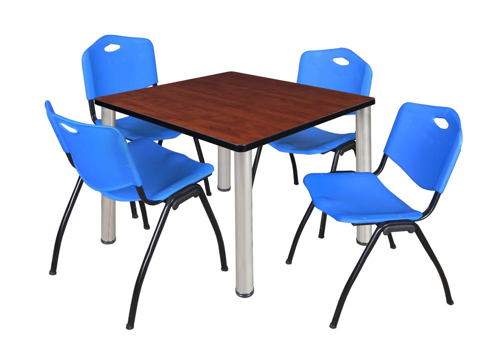 Regency TB3636CHBPCM47BE Breakroom Red 4-Person Training Table (36-in W x 29-in H)