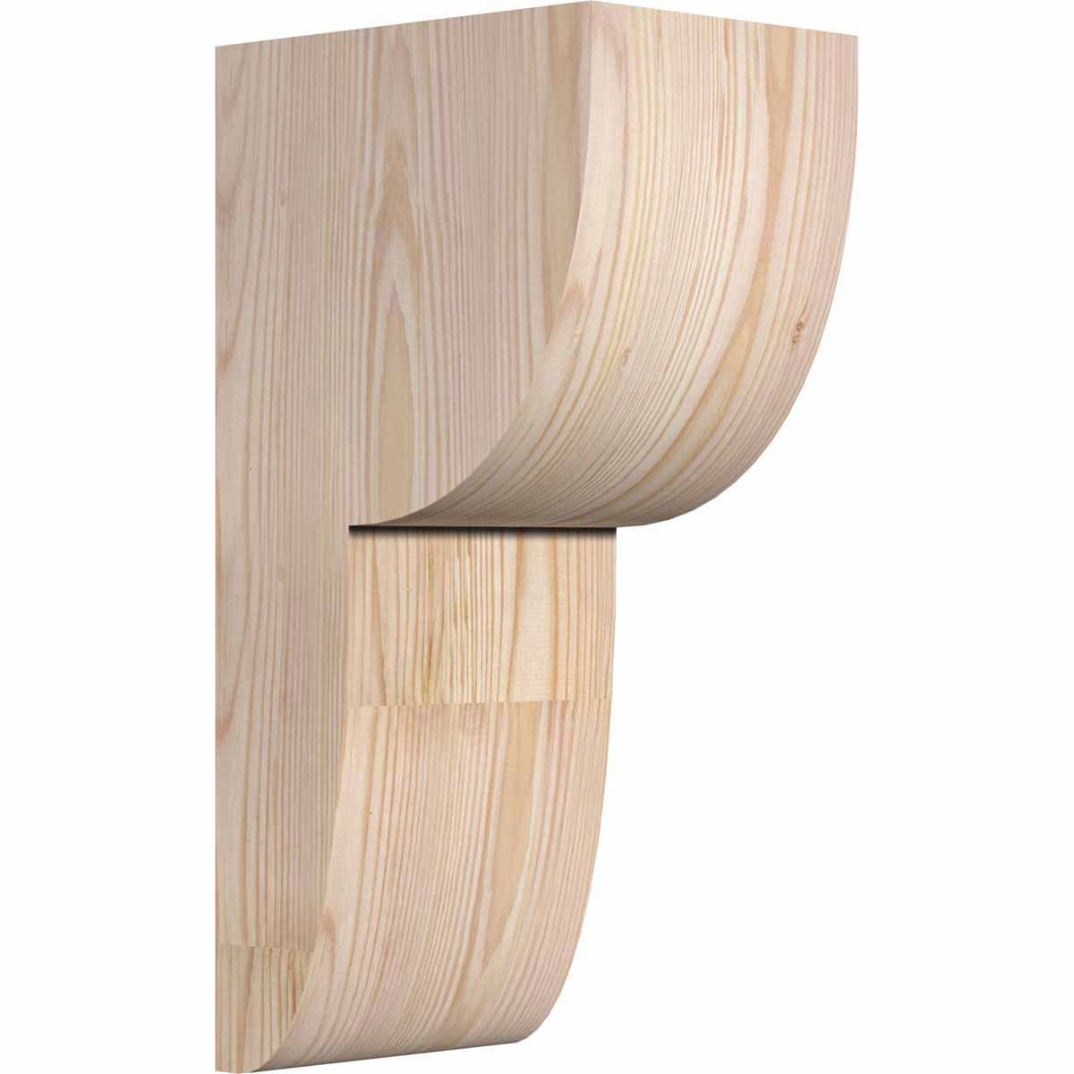Ekena Millwork COR06X08X16CRE00RDF 6-in x 8-in x 16-in Crestline Unfinished Douglas fir Wood Paintable/Stainable Corbel